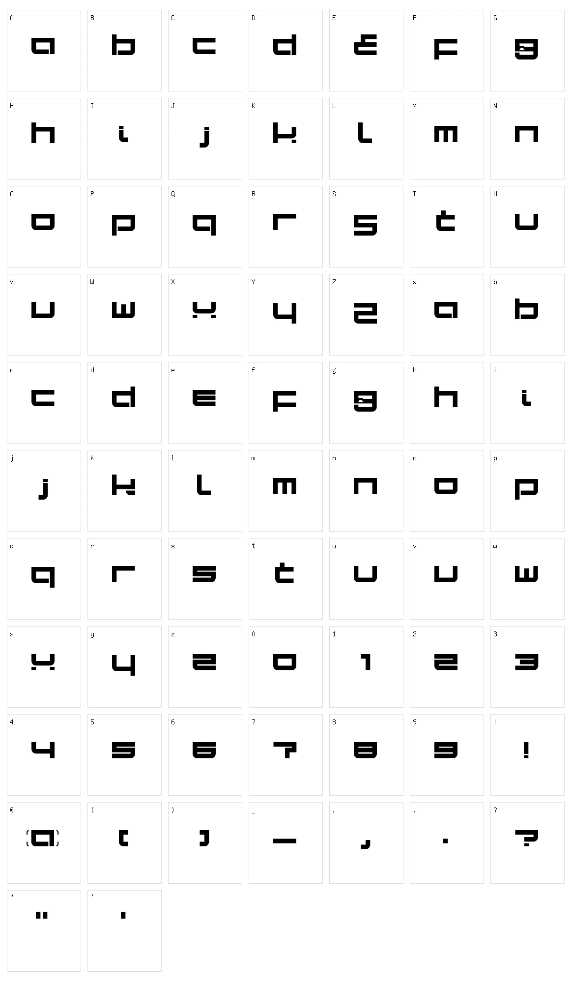 Sampa LDR Character Set