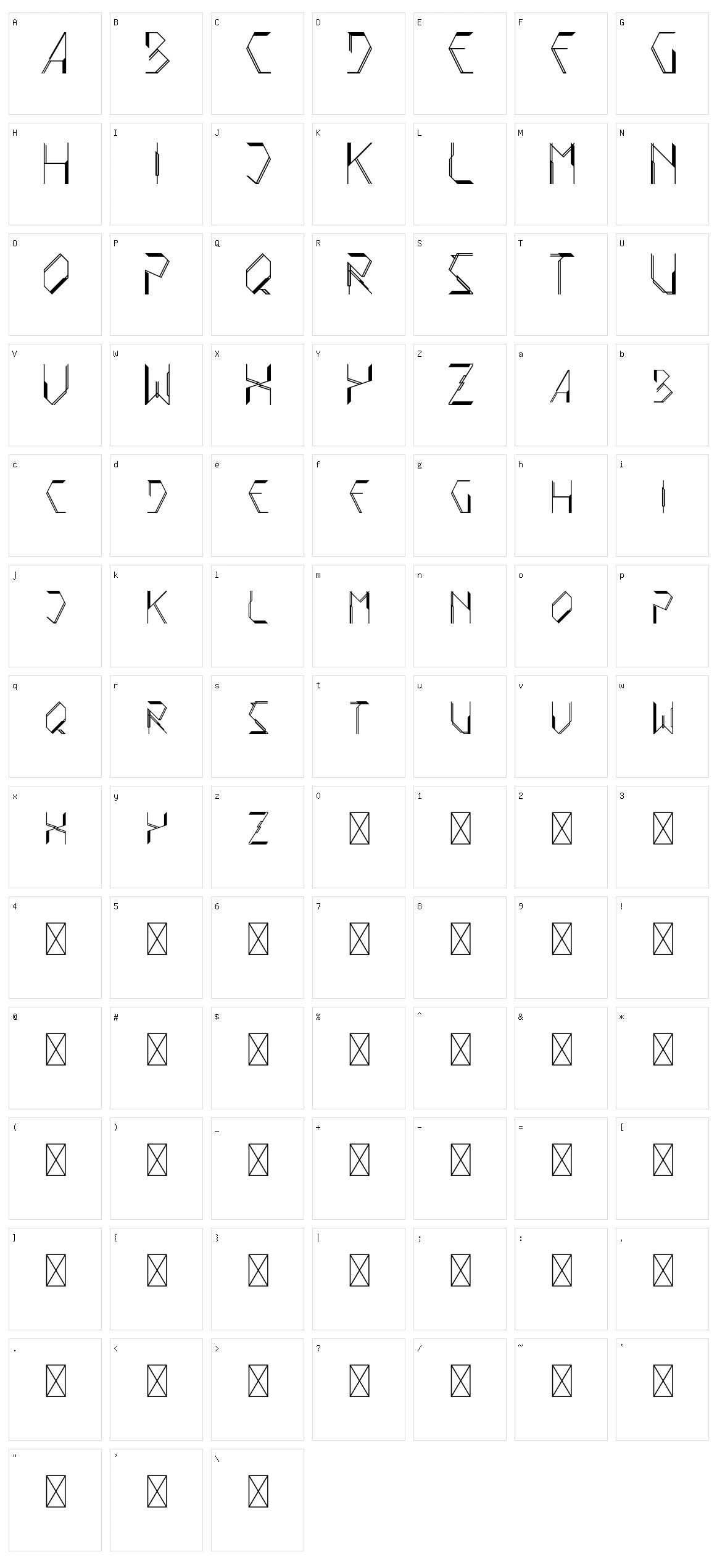 Satlyte Character Set