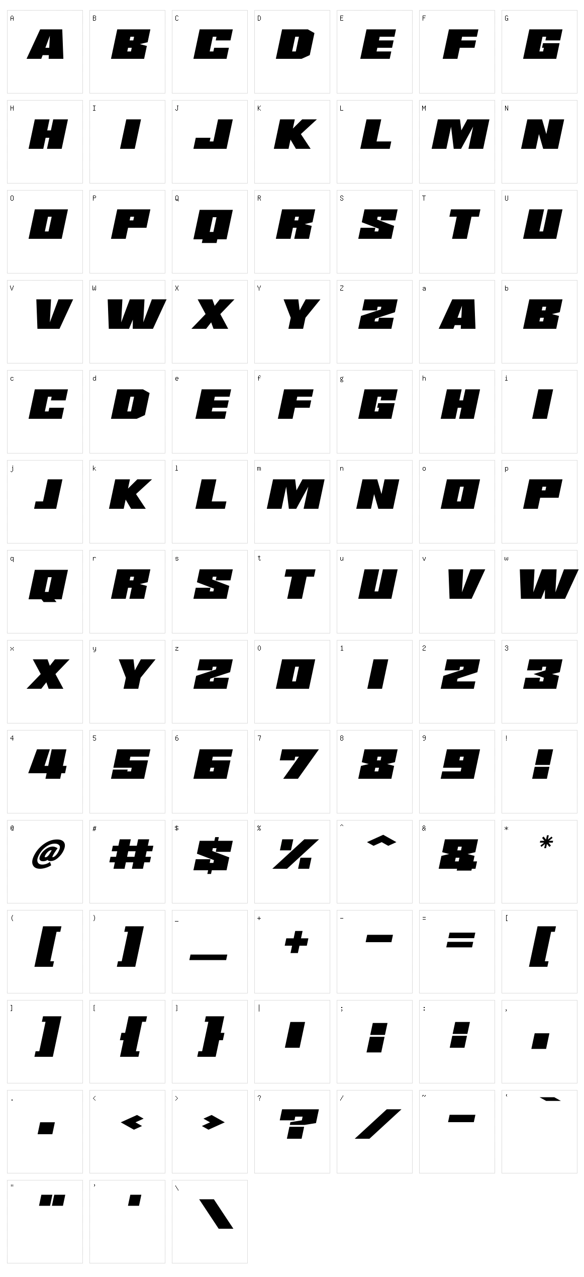 Saturn 3 Character Set