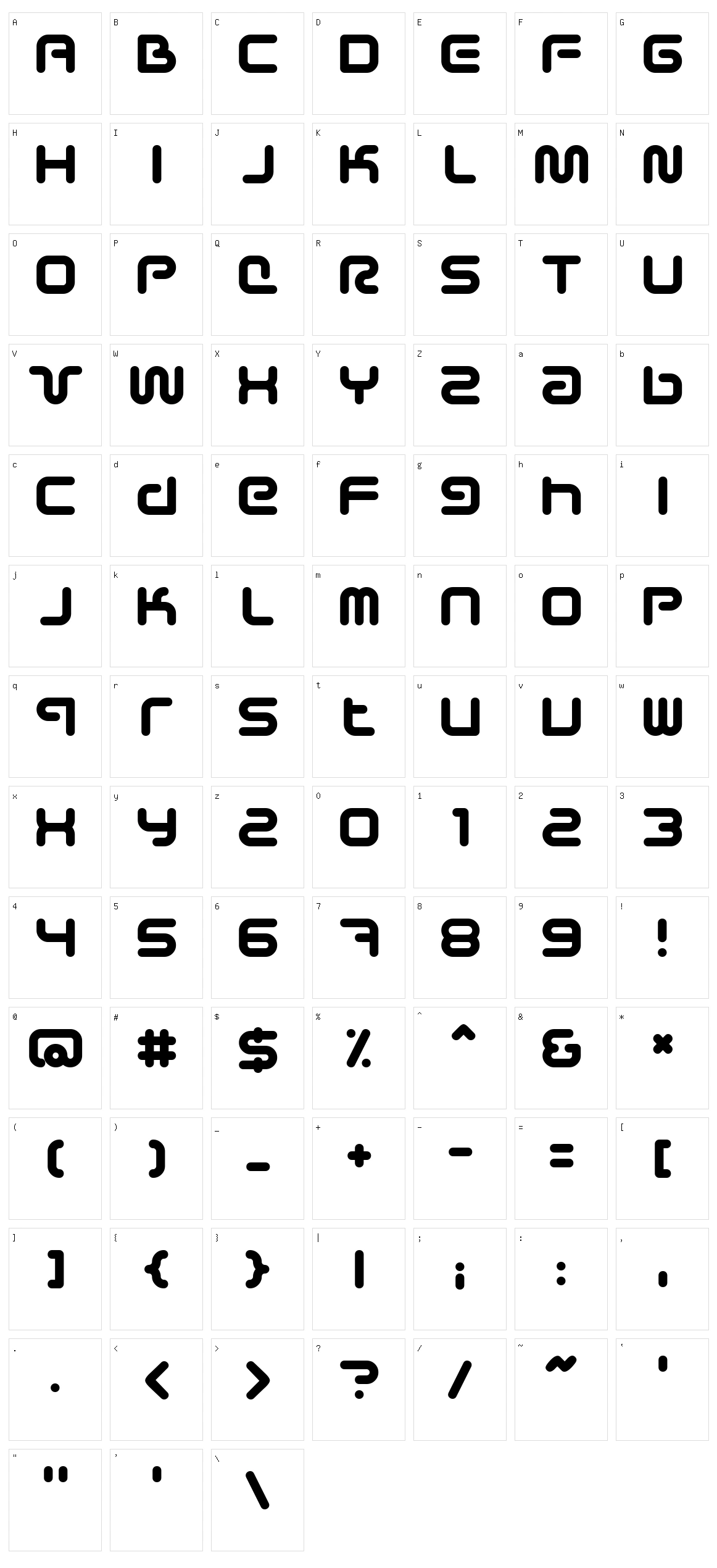 Sci-Fied Character Set