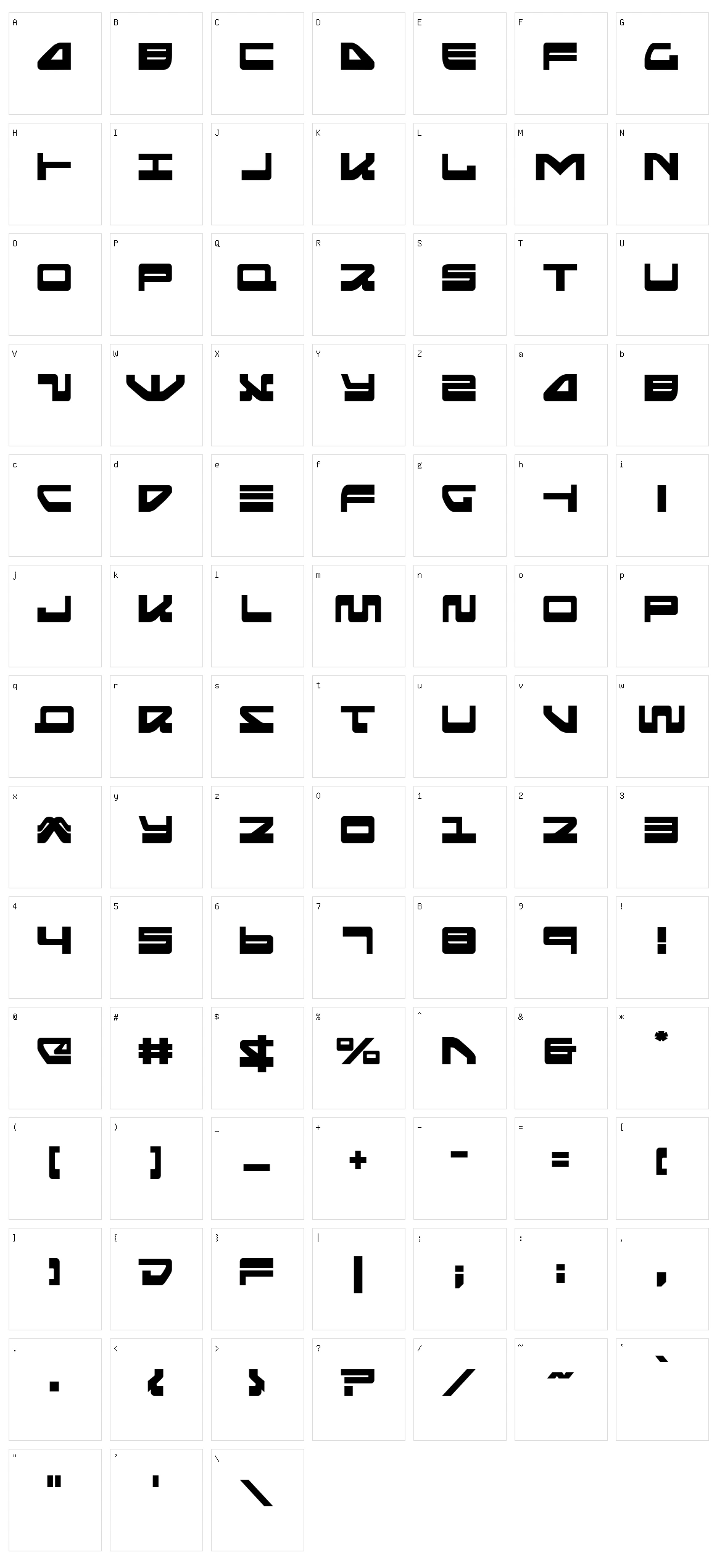 Searider Falcon Character Set