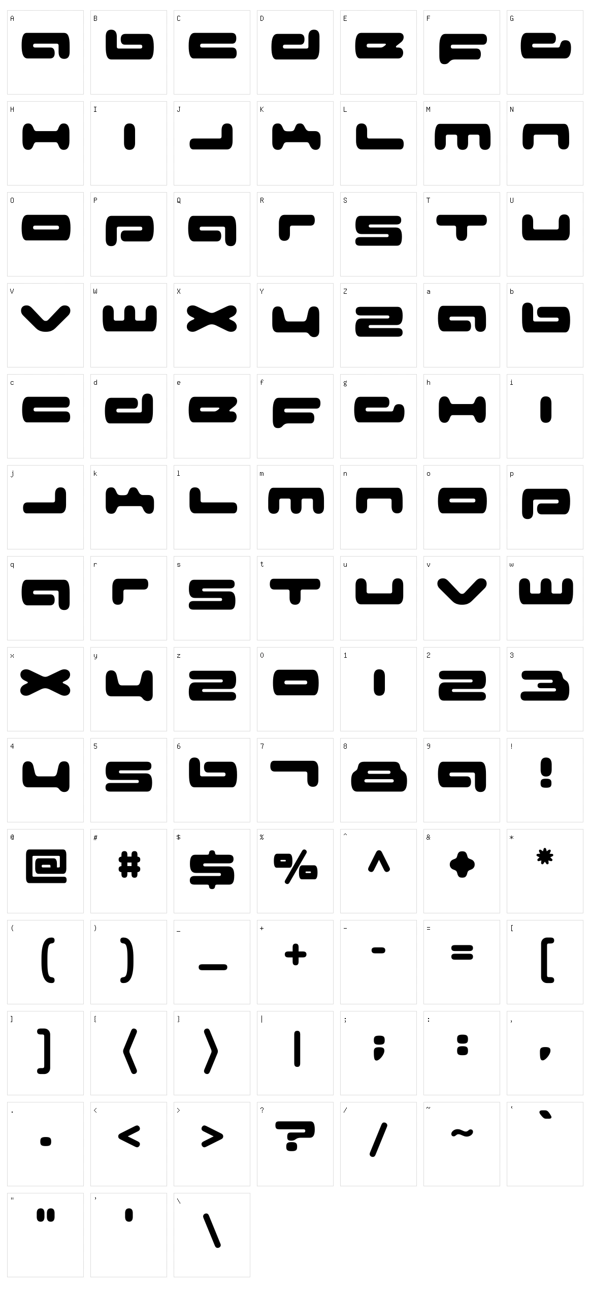 Senior Service Character Set