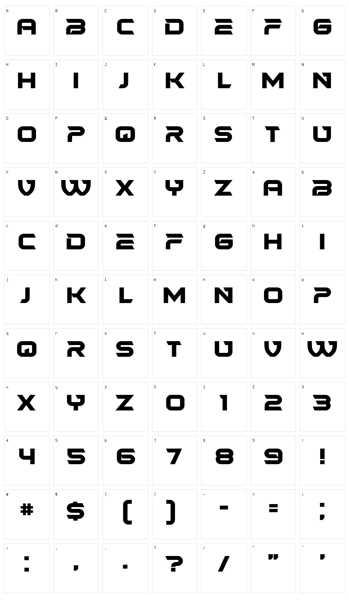 Sephora Character Set