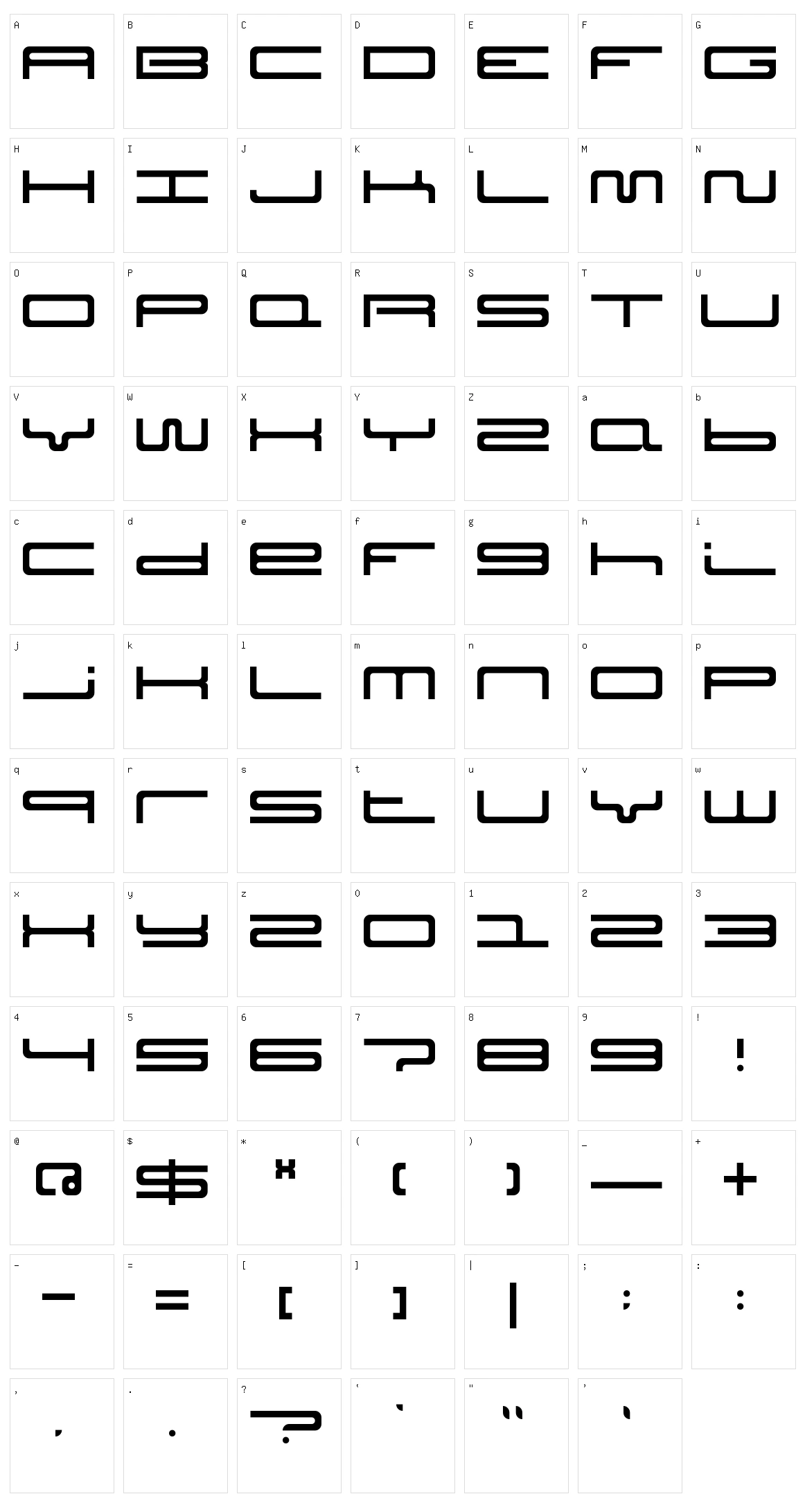 Septober Character Set