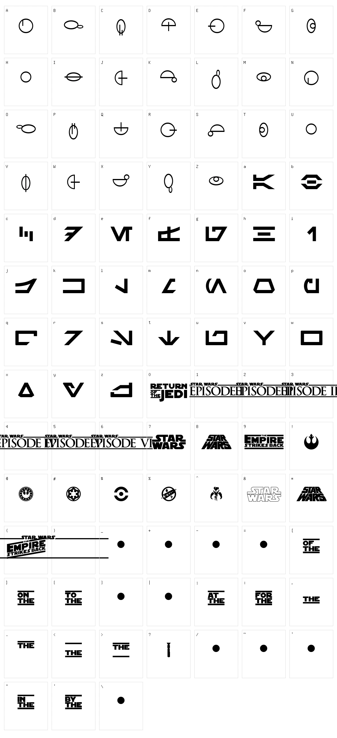 SF Distant Galaxy Character Set