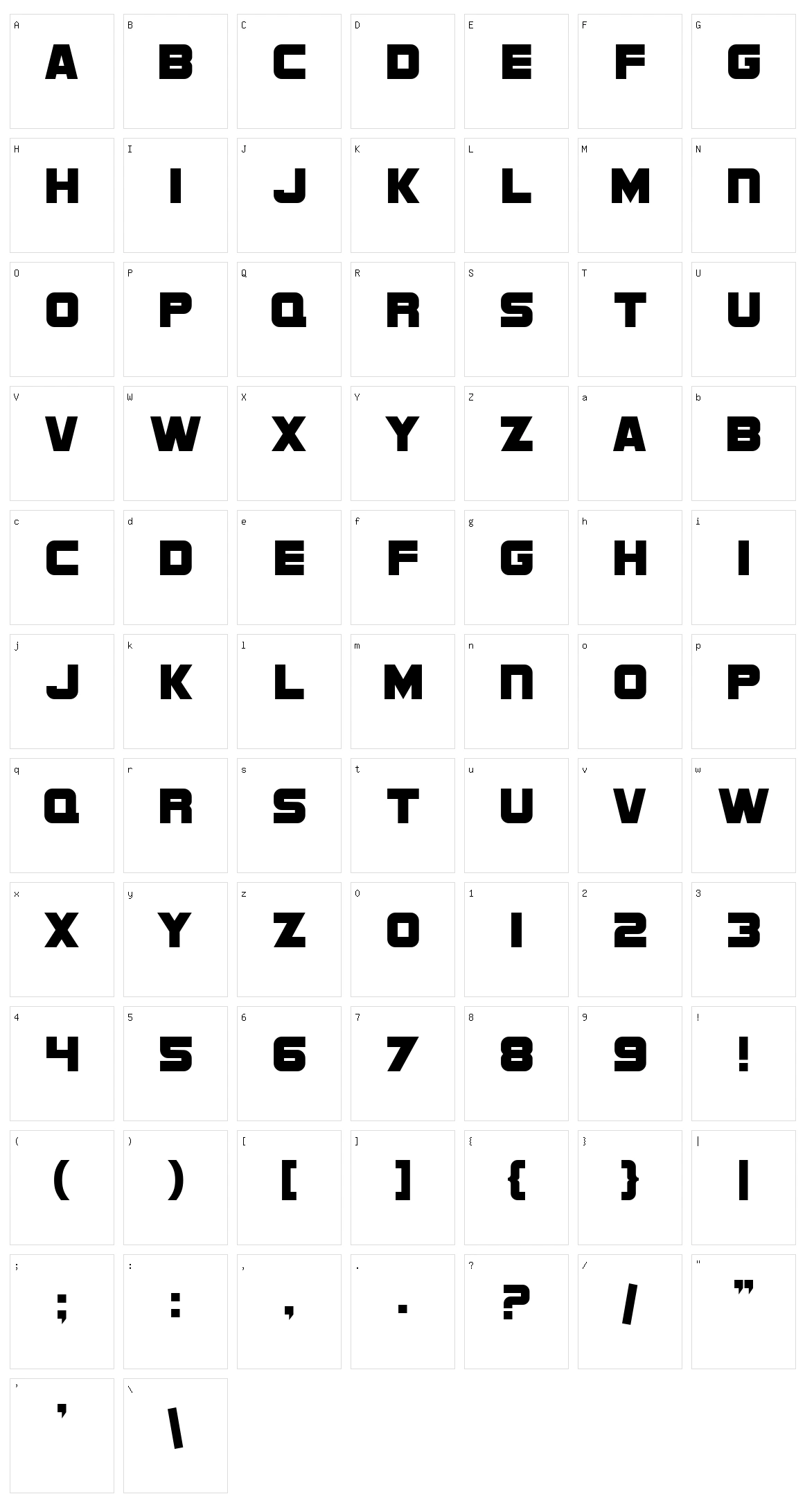 SF Sports Night Character Set