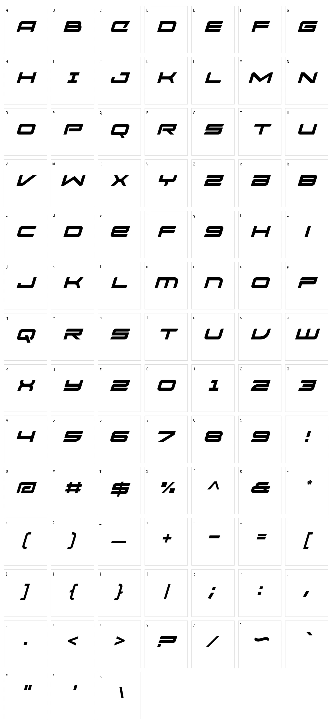 Siegra Character Set