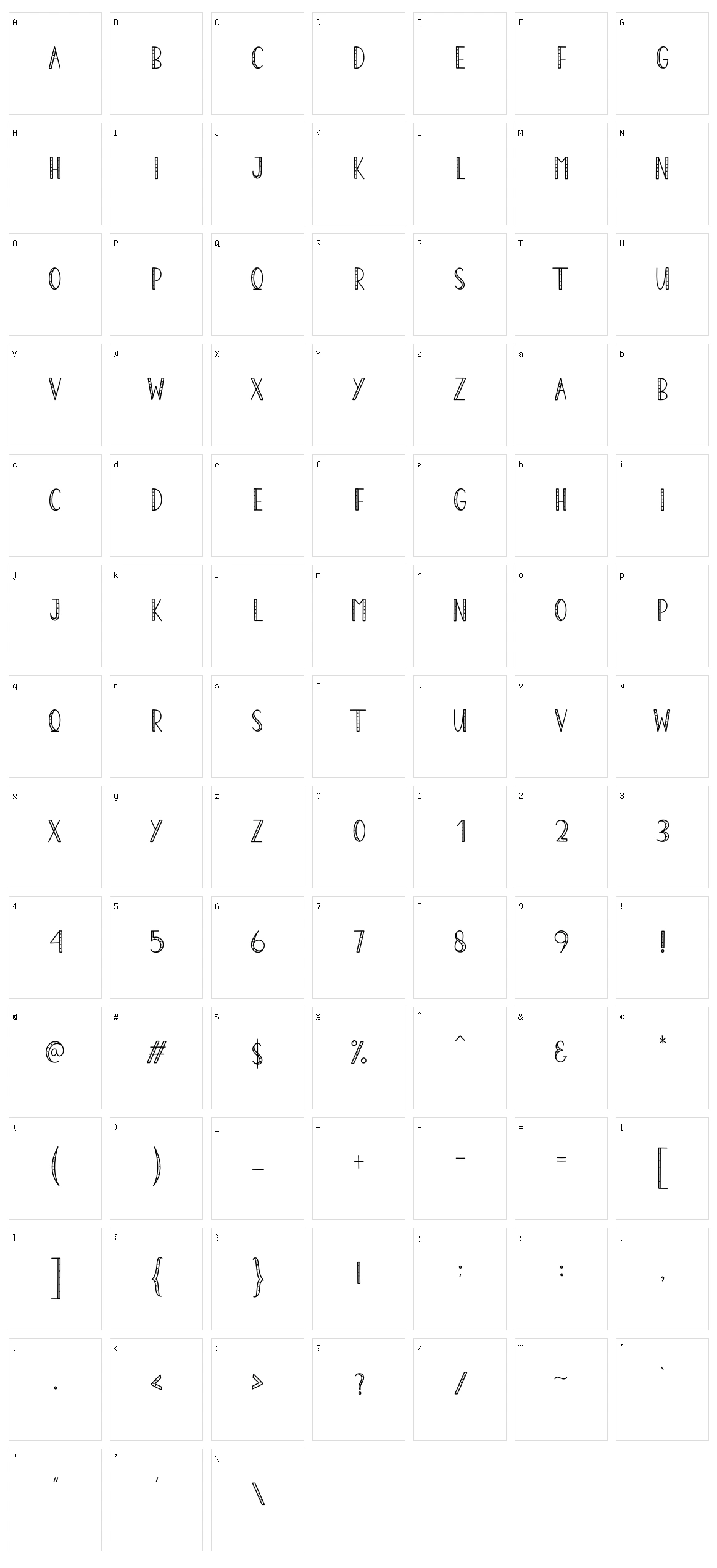 Humble Request Character Set