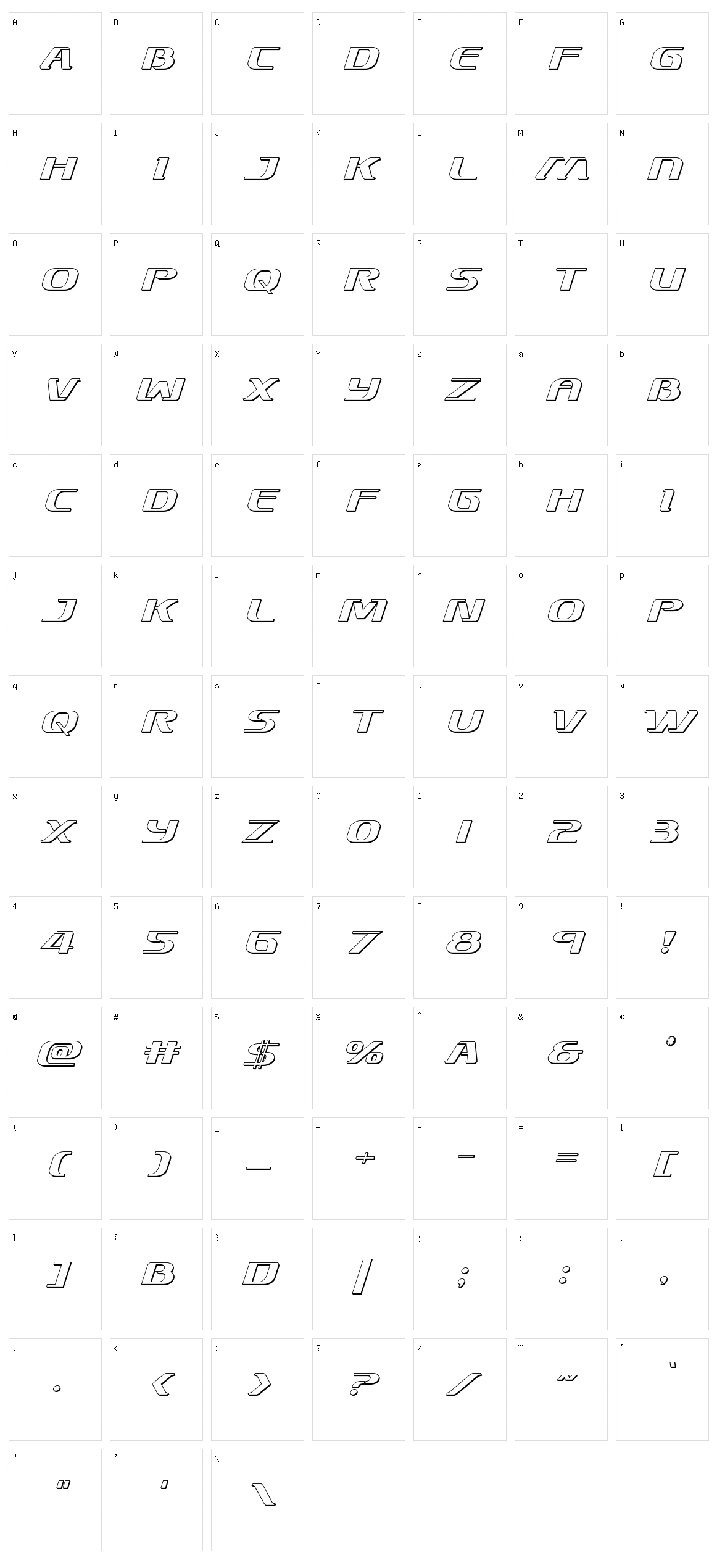 Sky Marshal Character Set