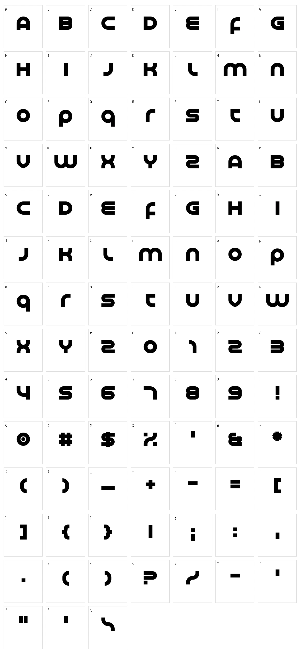 Smoother Character Set