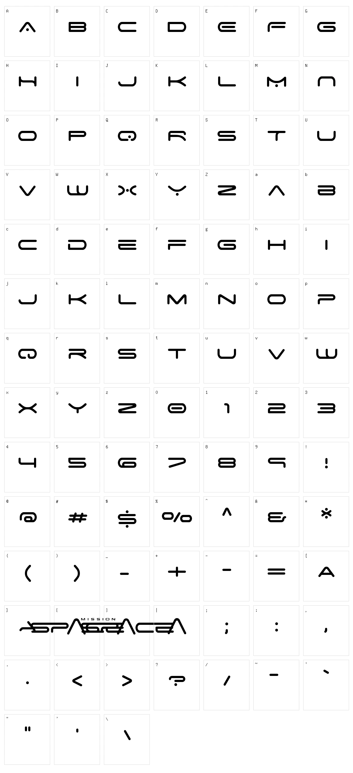 Space Age Character Set