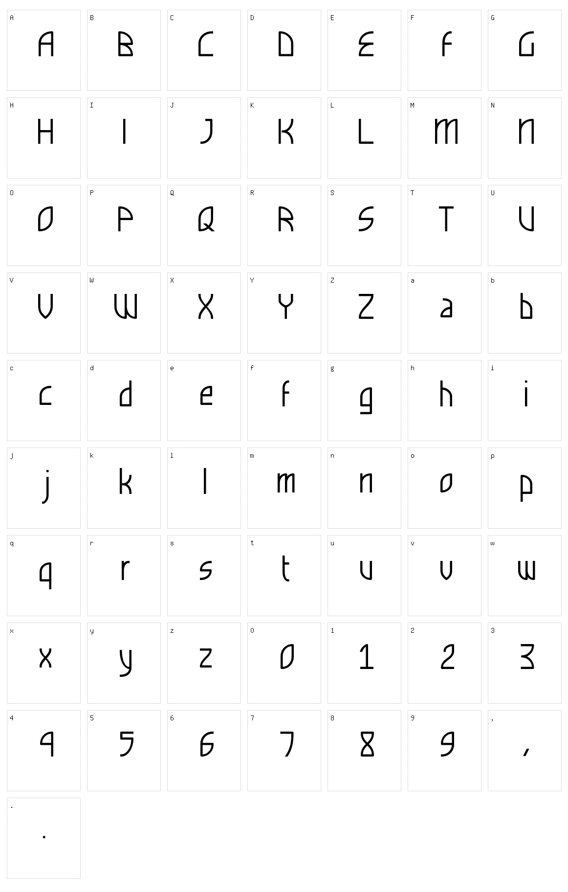 Space Galaxy Character Set