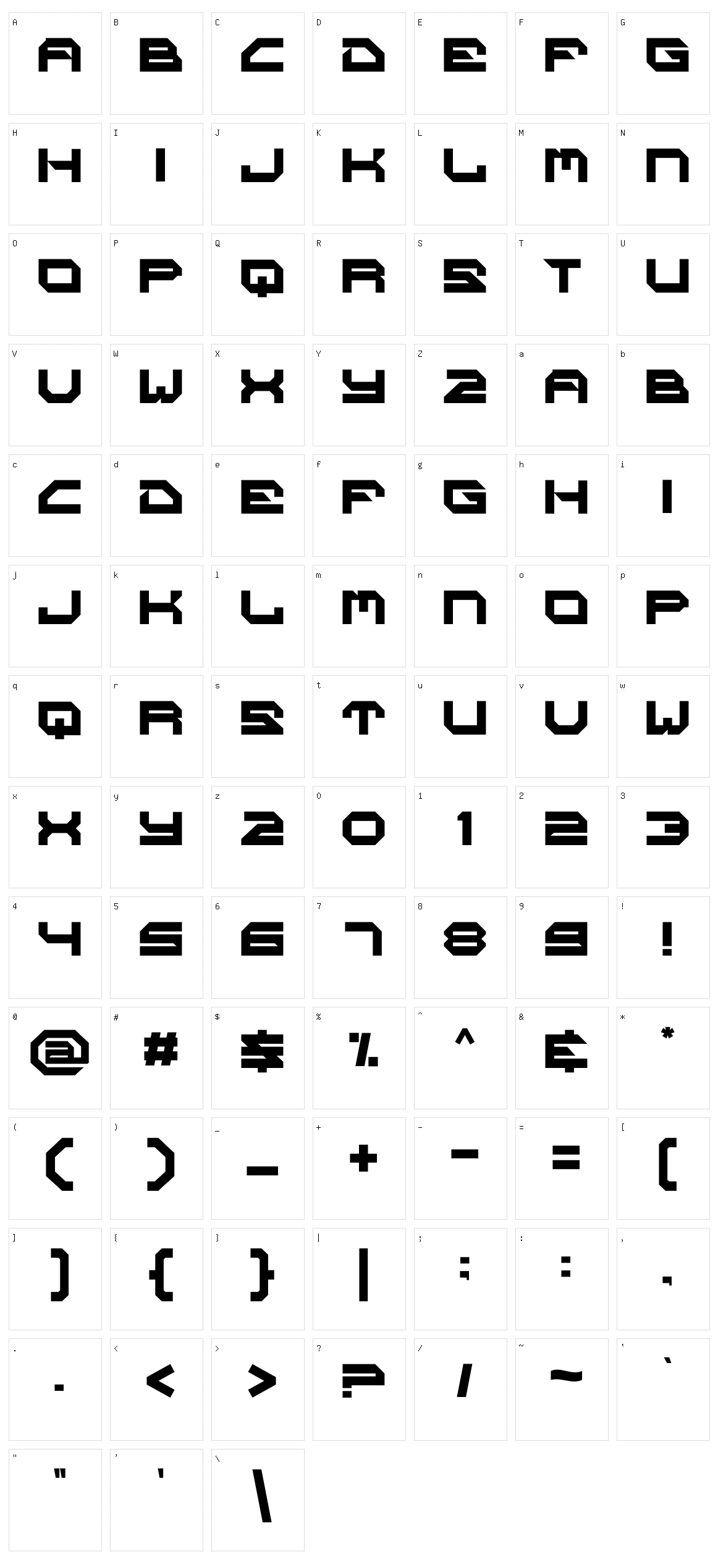 Space Jaeger Character Set