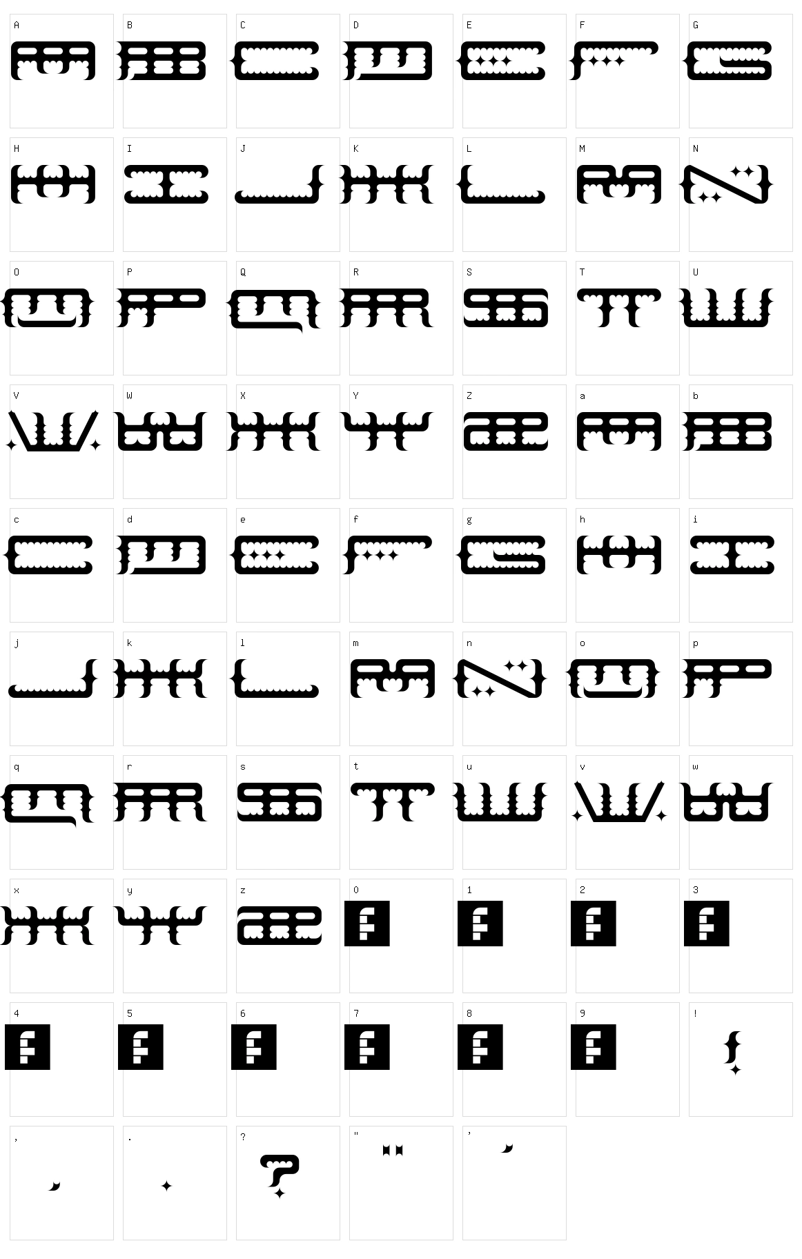 Space Odin Character Set