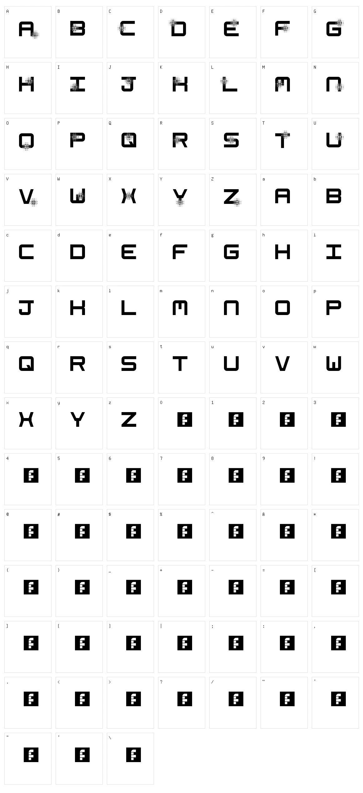 Space Time Character Set