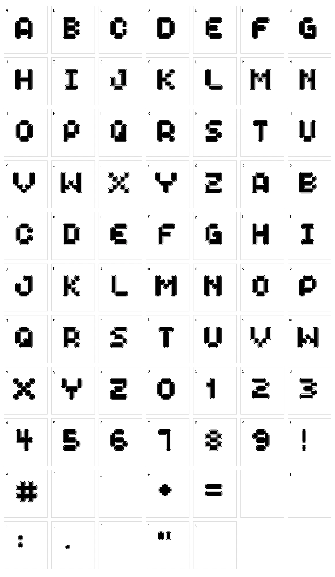 Spaceboy Character Set