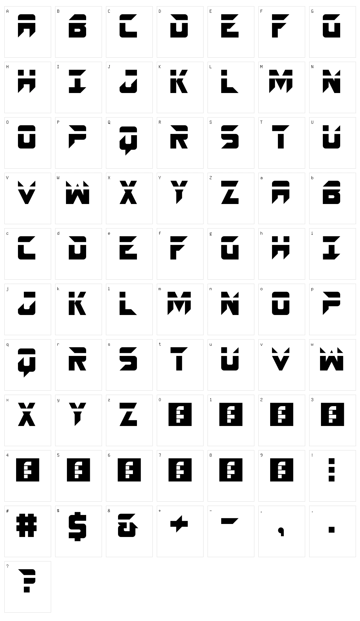 Spacecraft Character Set
