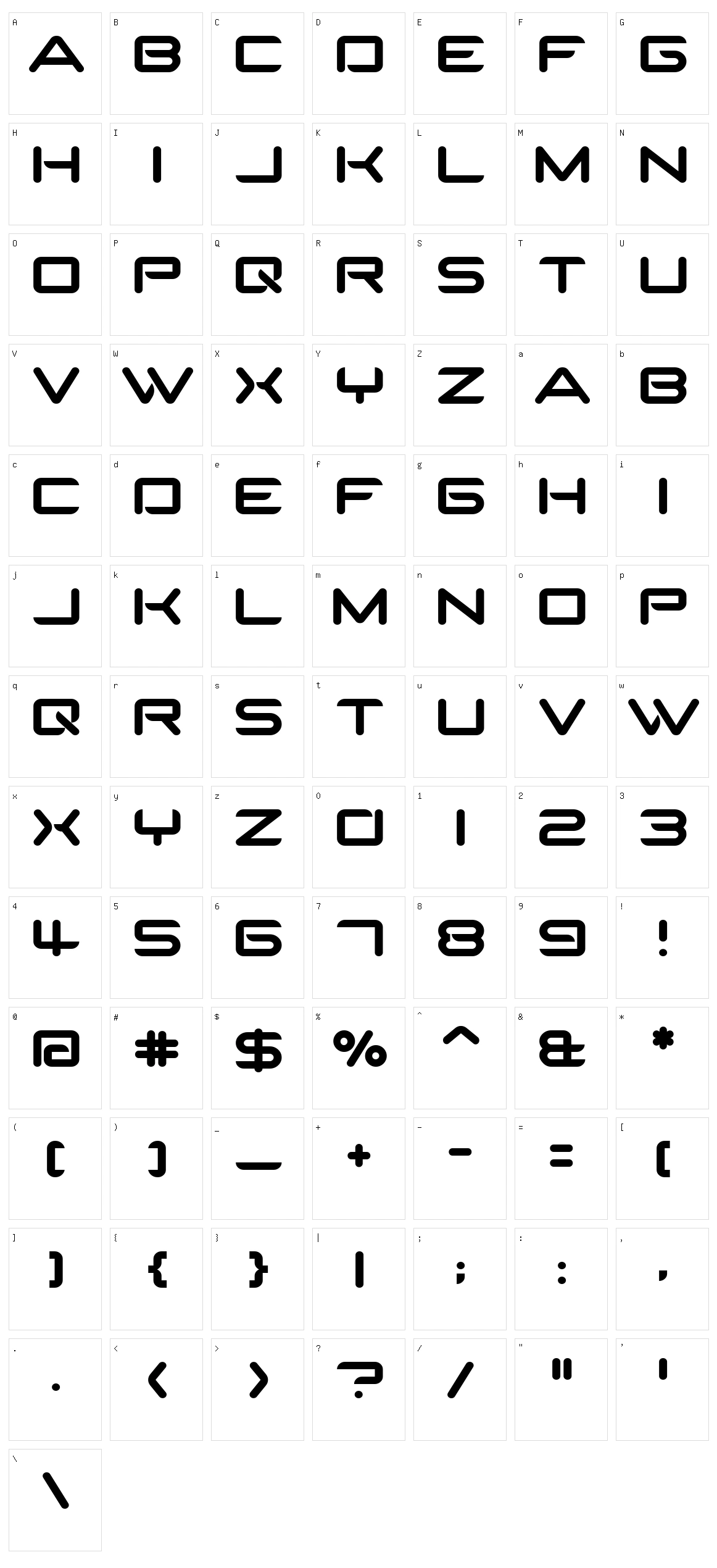 SparTakus Character Set