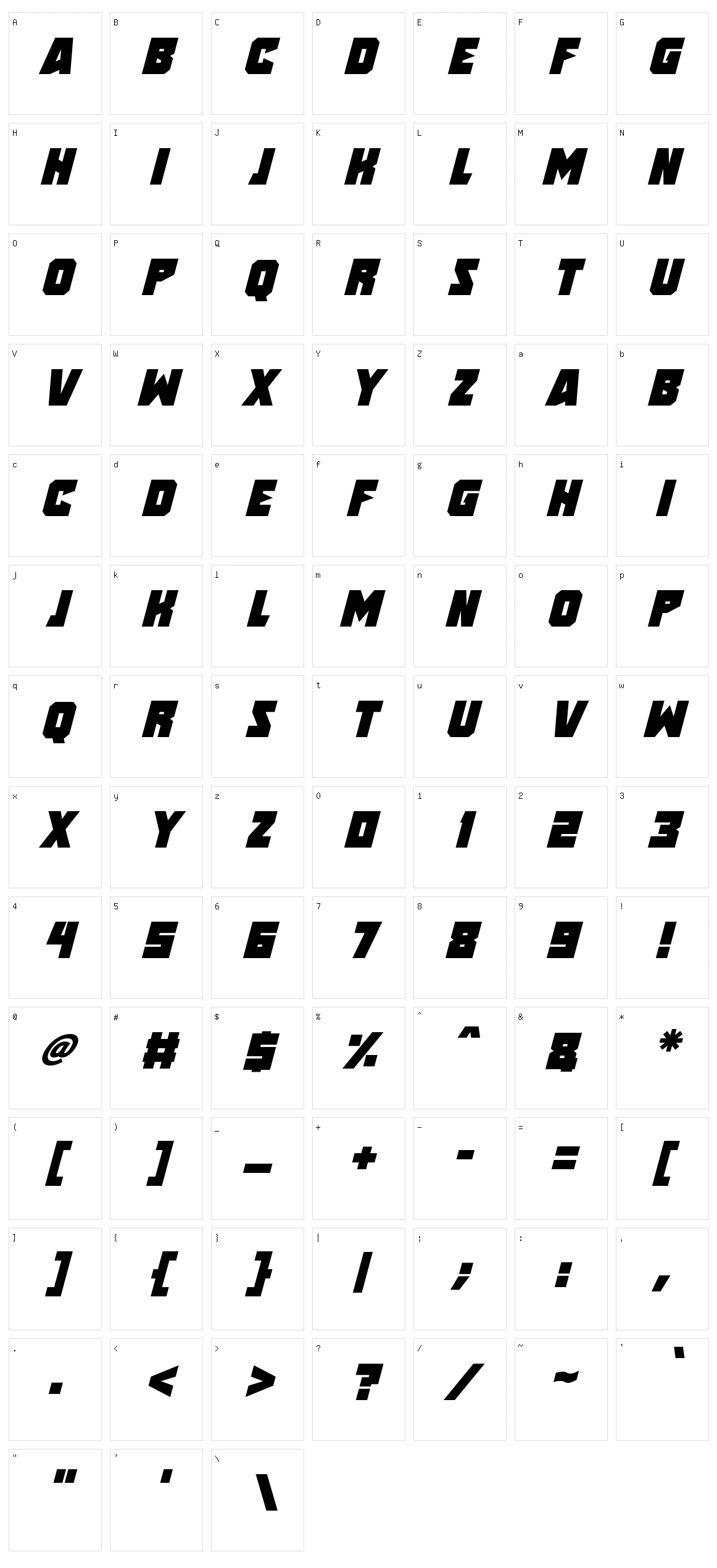 Speed Freaks Character Set