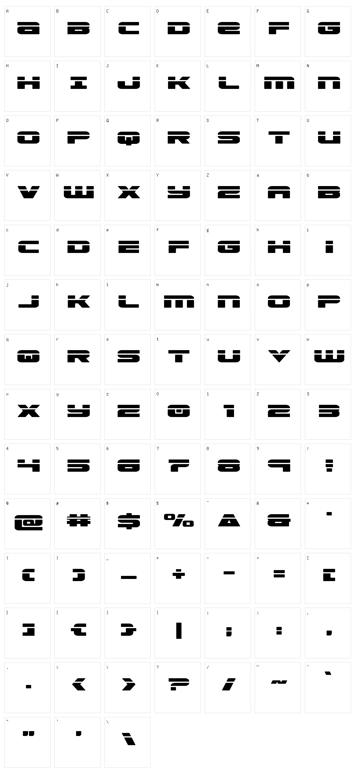 Speed Phreak Character Set