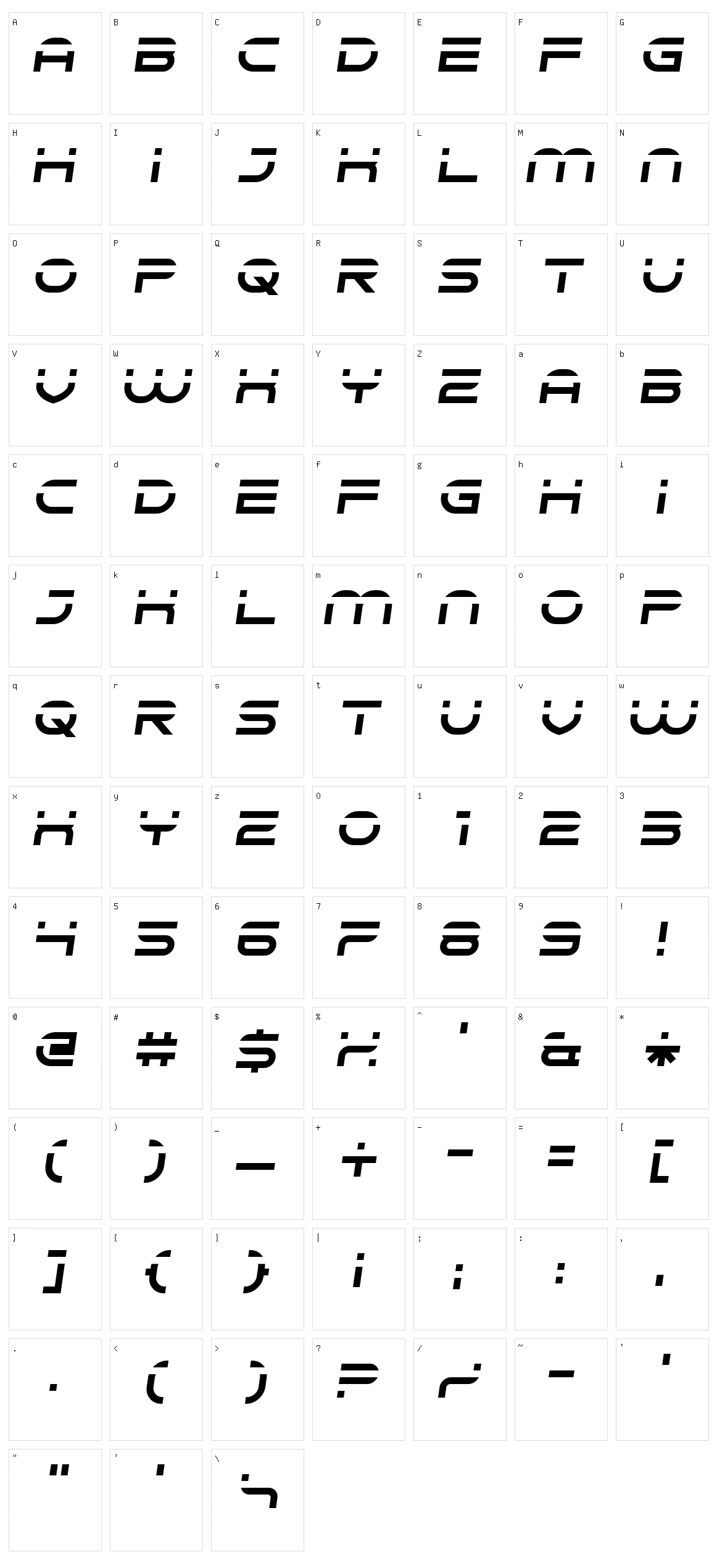 Speedeasy Character Set