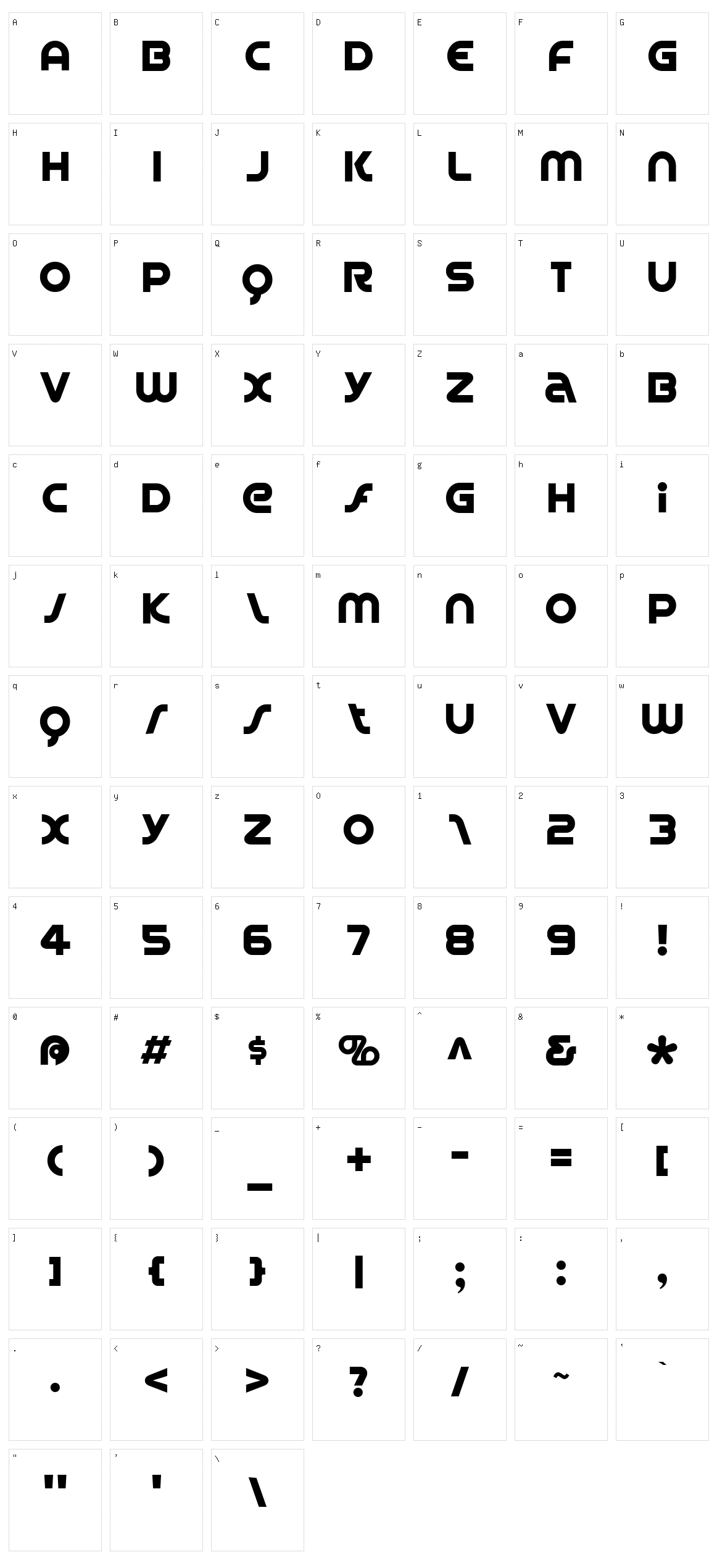 Spin Cycle Character Set