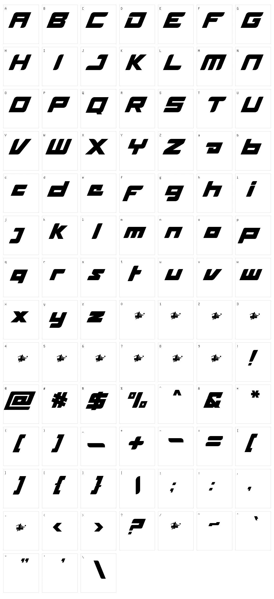 Sportypo Character Set