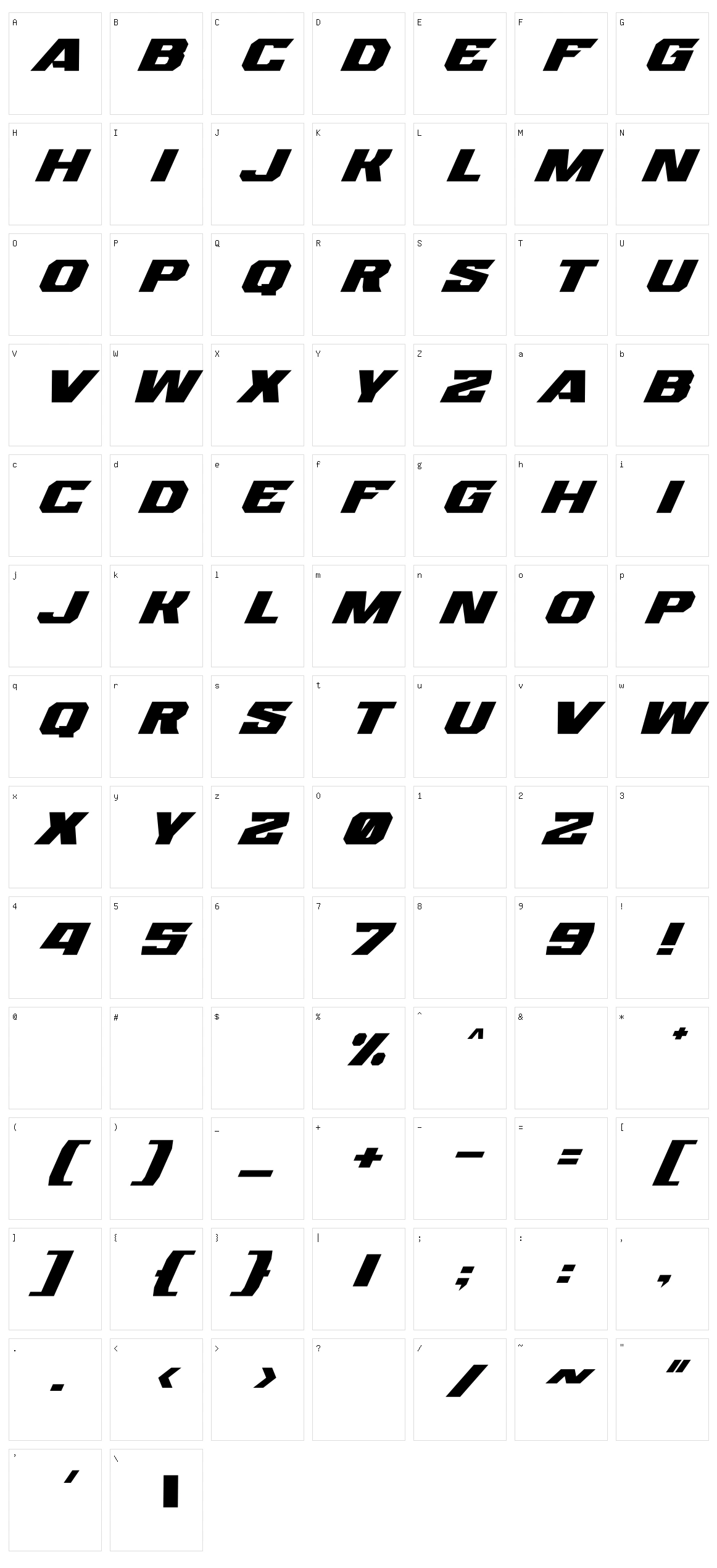 Stainless Character Set