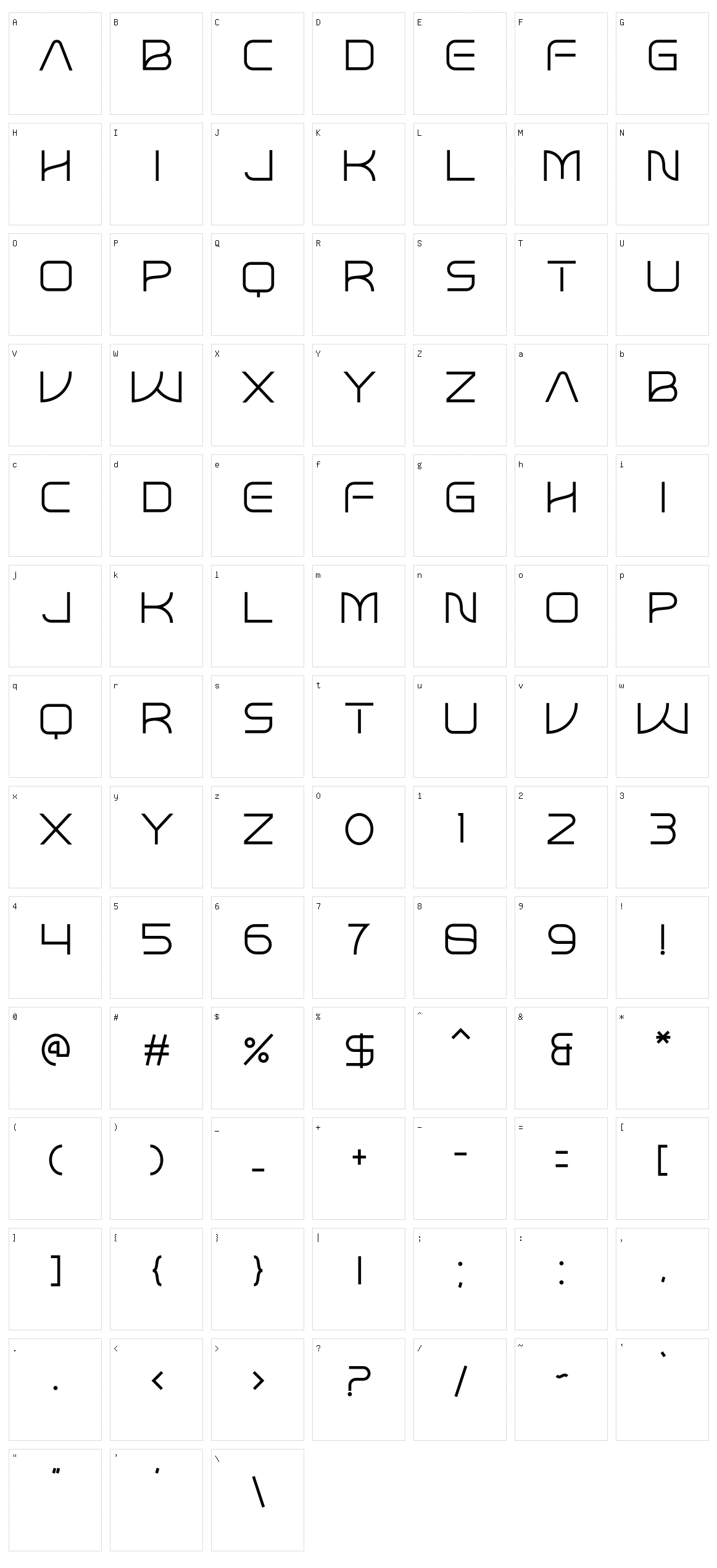 Stange Character Set