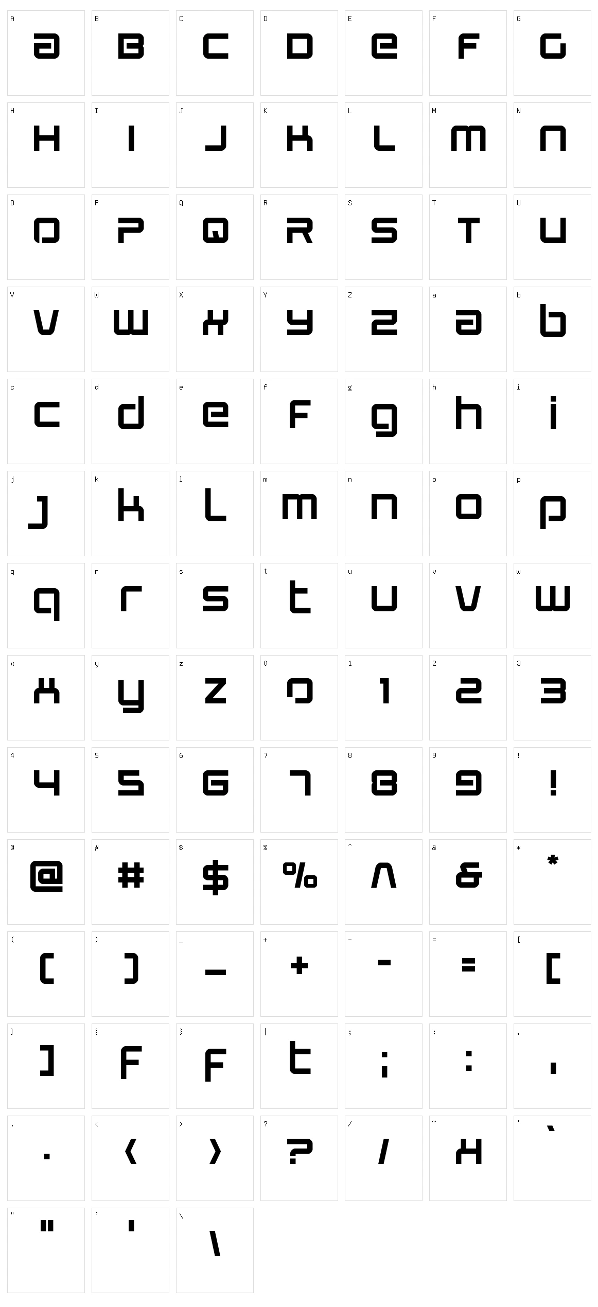 Star Eagle 2 Character Set