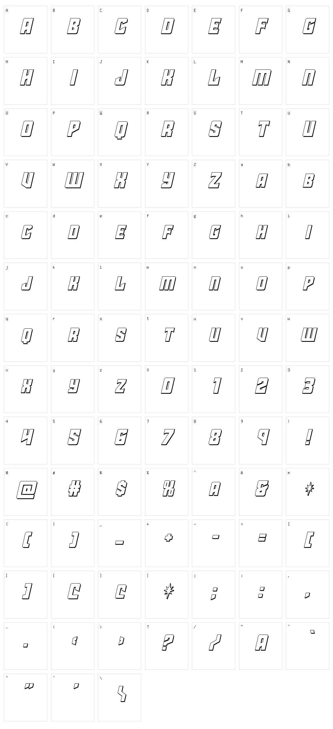 Star Guard Character Set