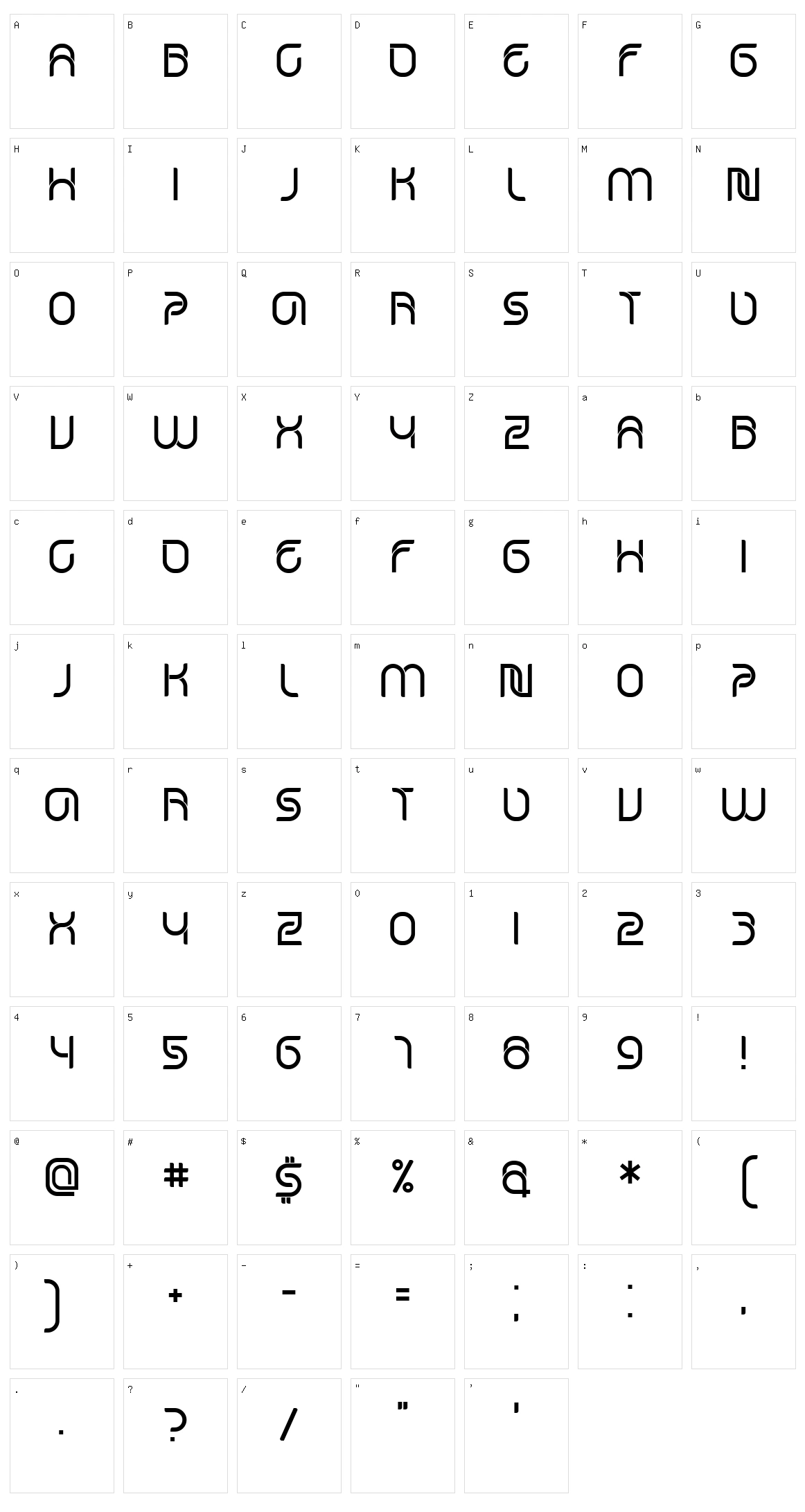 Star Tracks Character Set