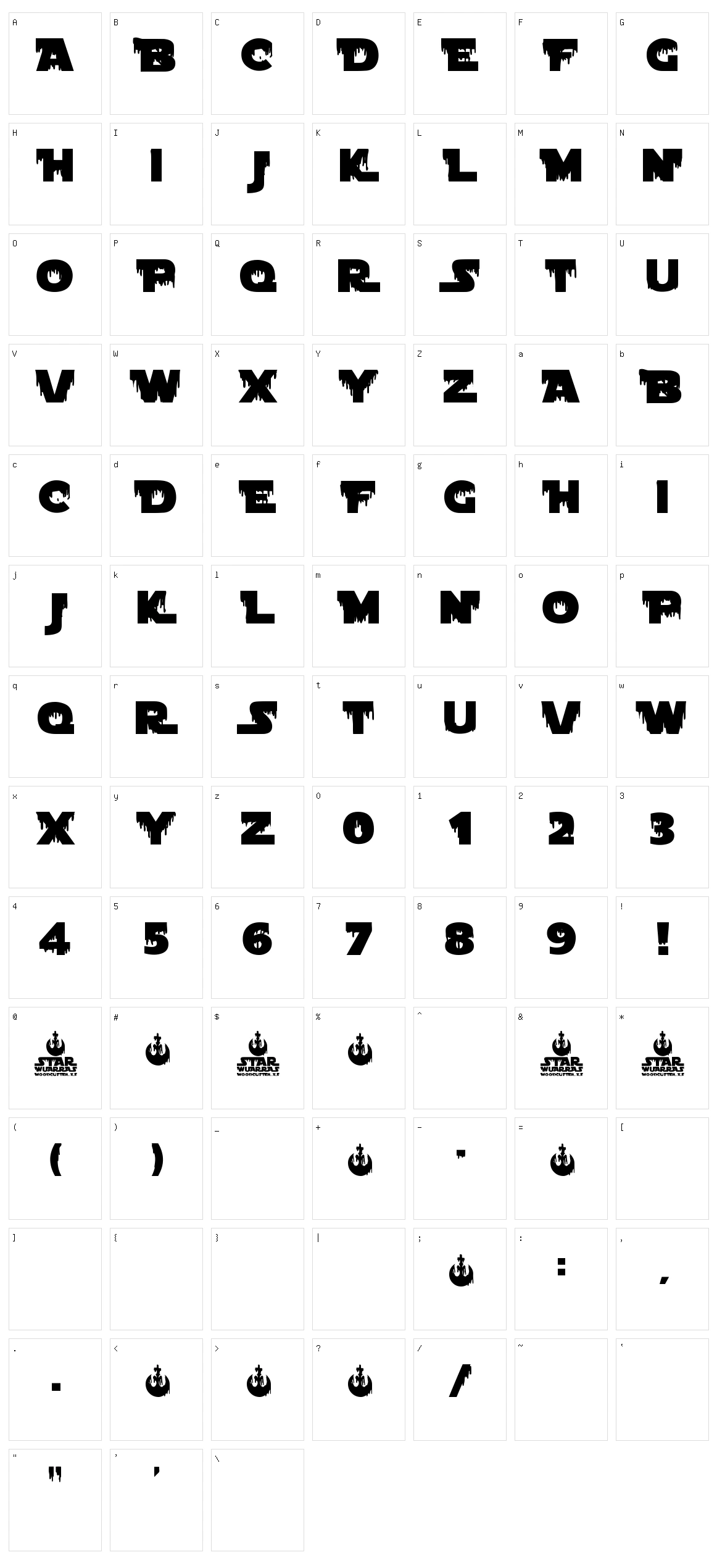 Star Wuarras Character Set