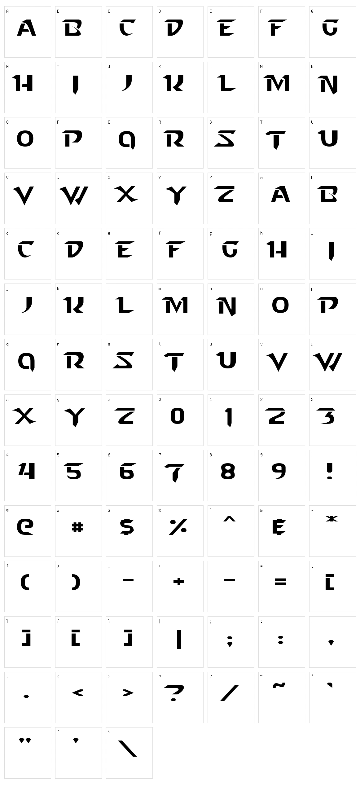 Starcraft Character Set