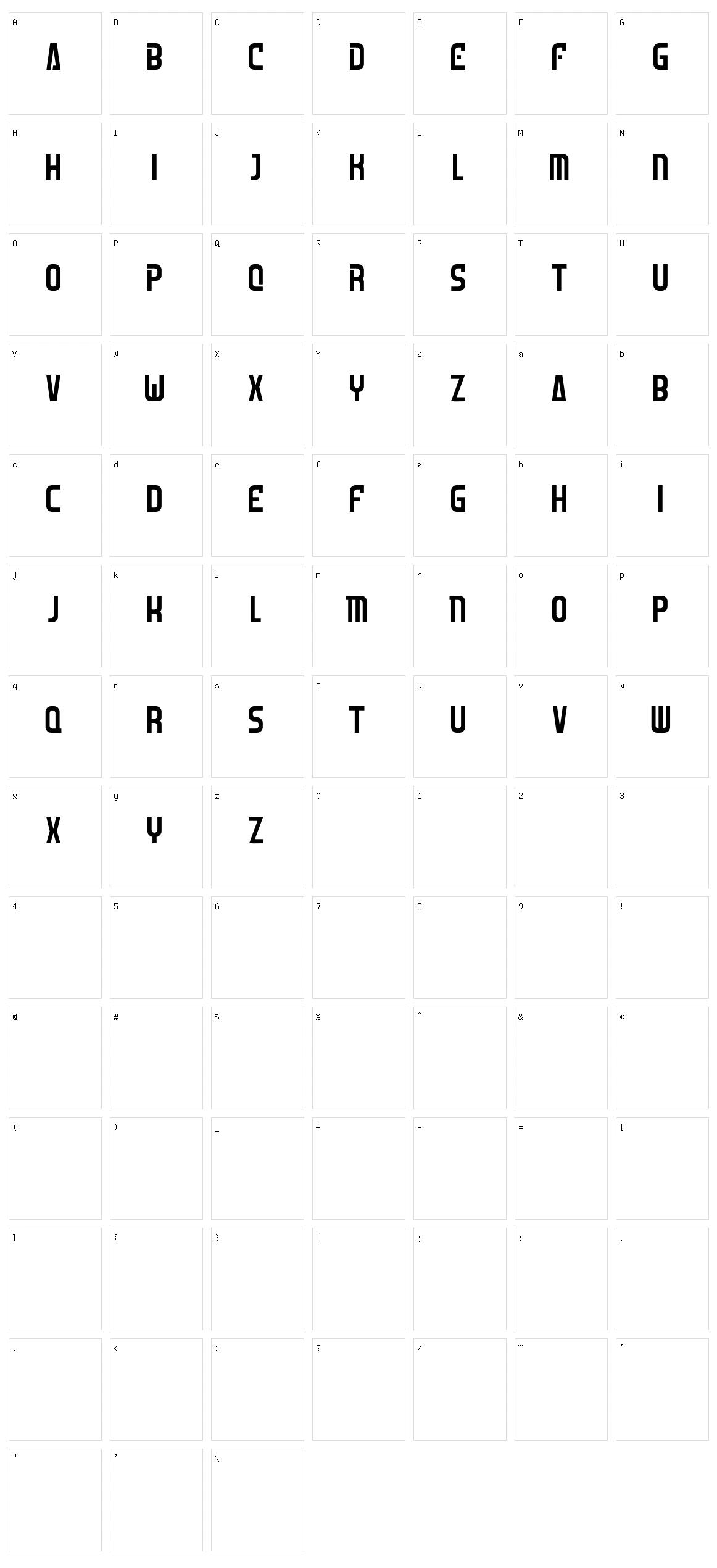 Starforce Character Set