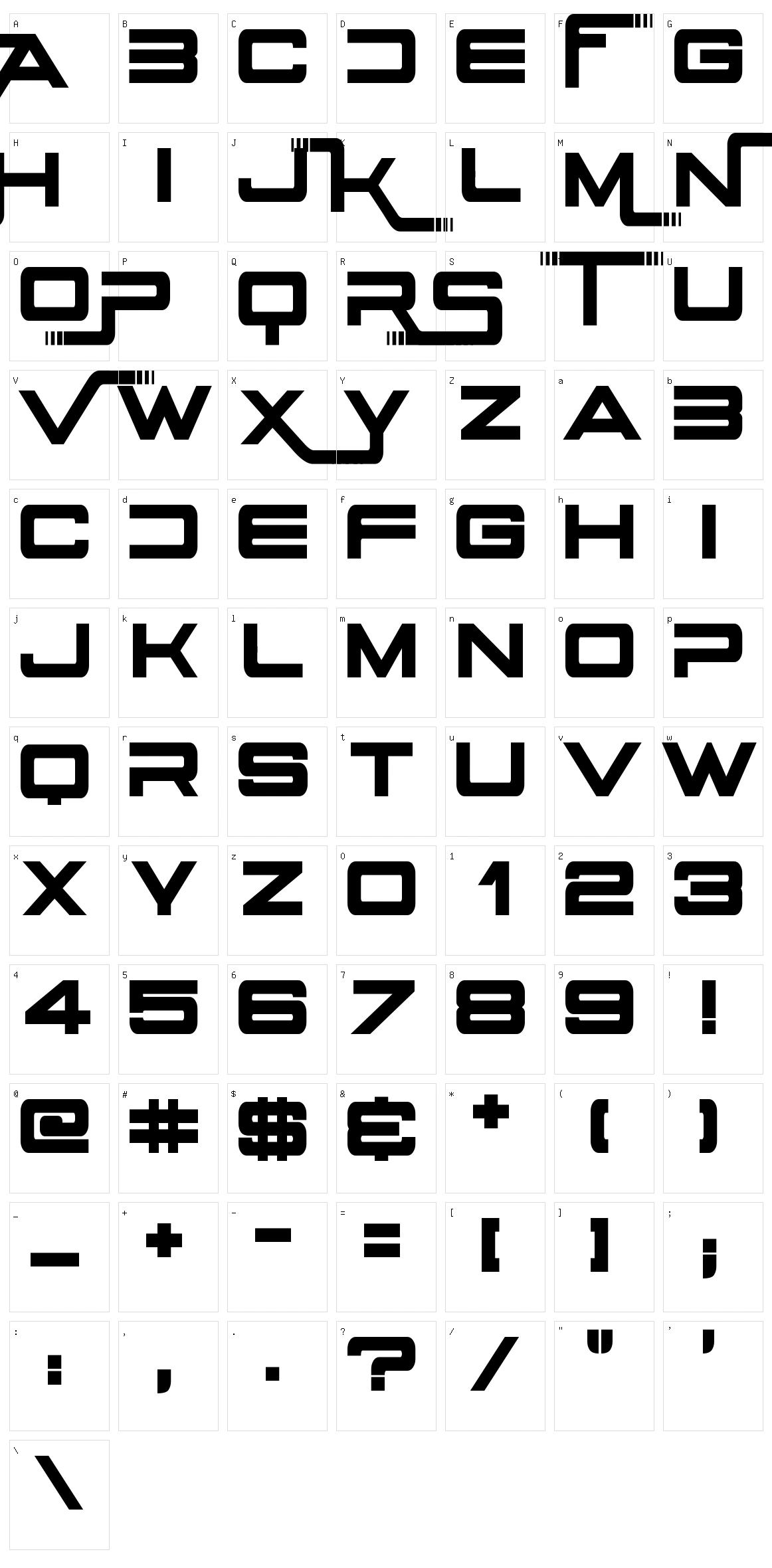 Stars Fighters Character Set