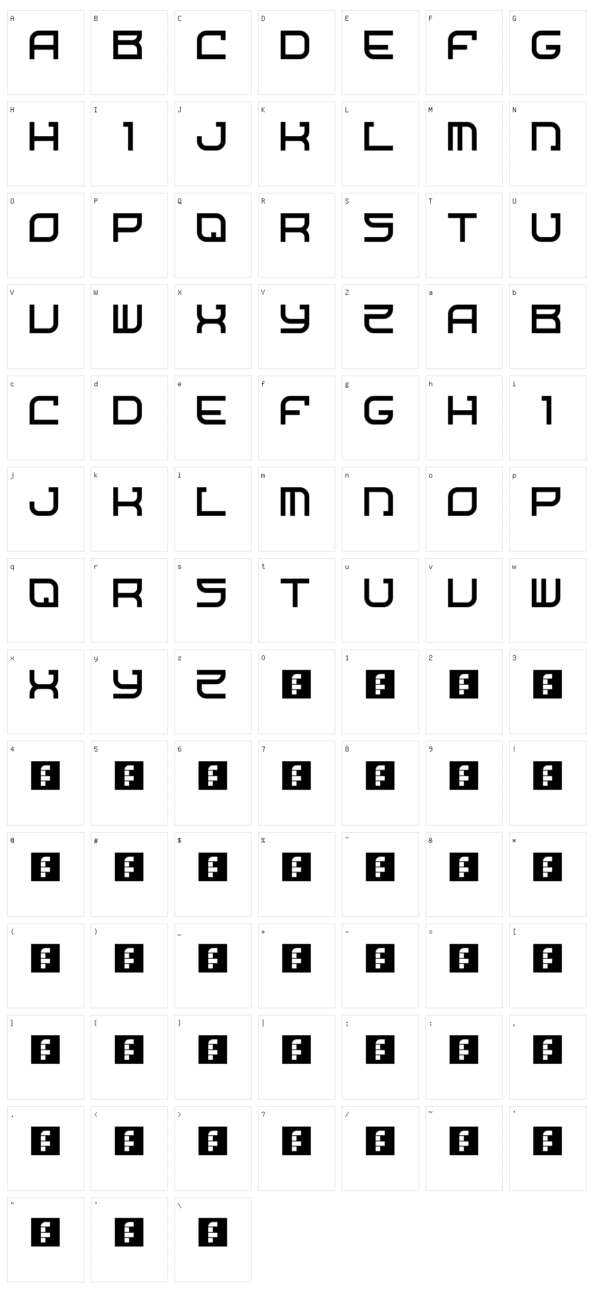 Starship One Character Set