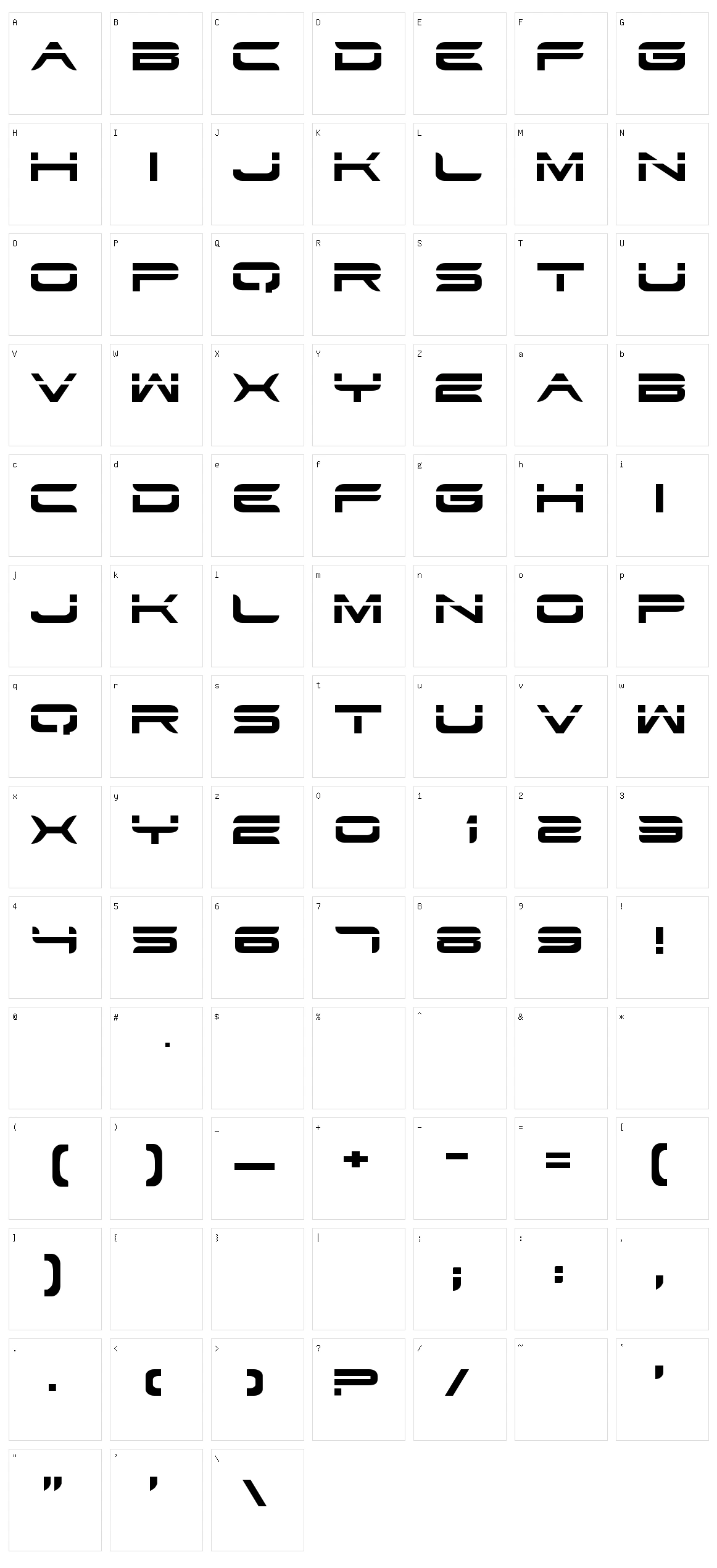 STR Character Set