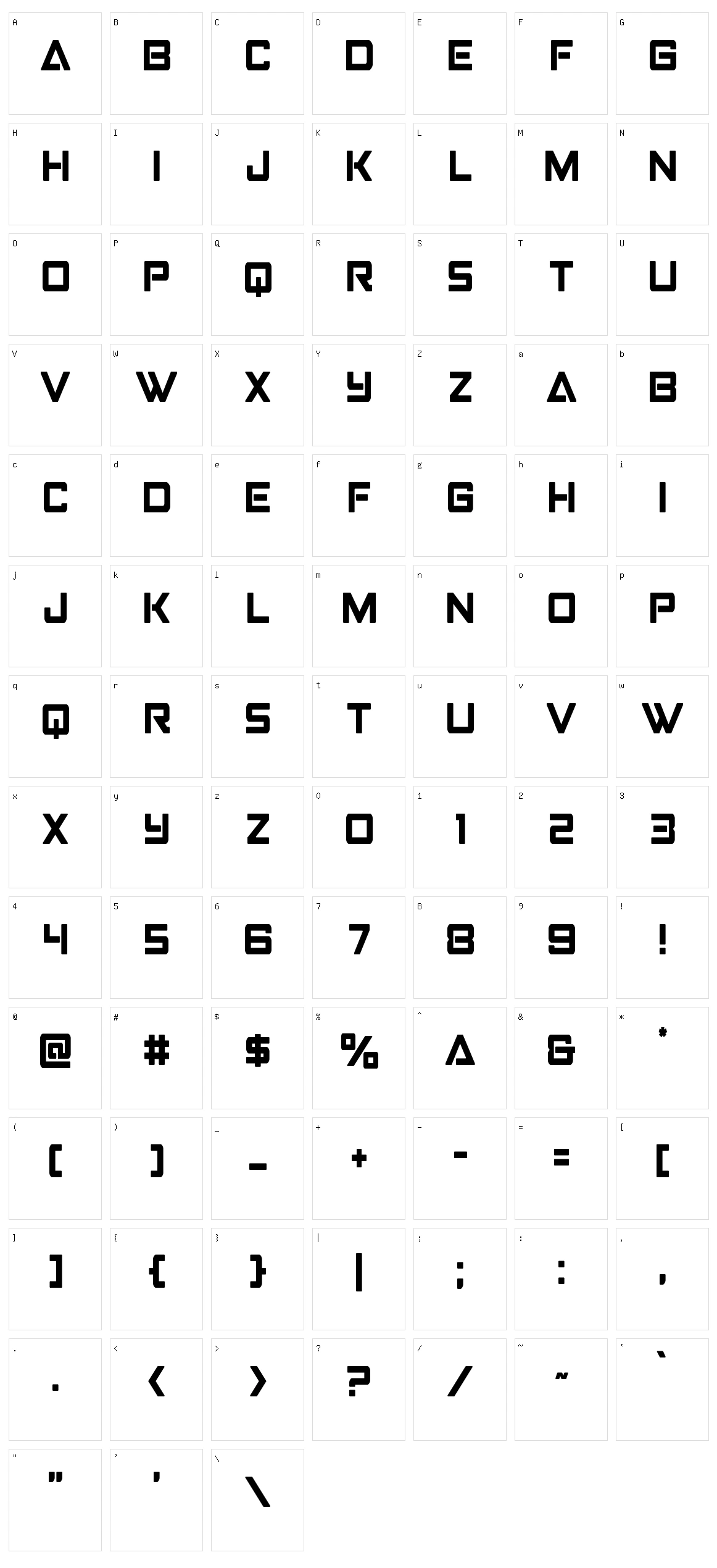 Strike Fighter Character Set