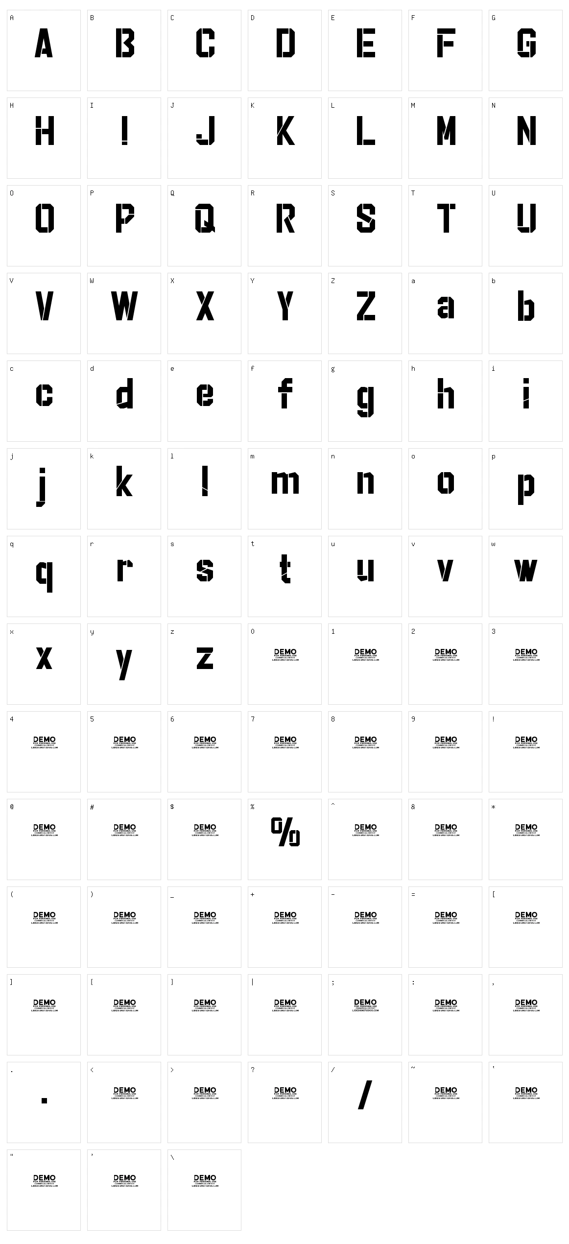 Striker Eureka Character Set