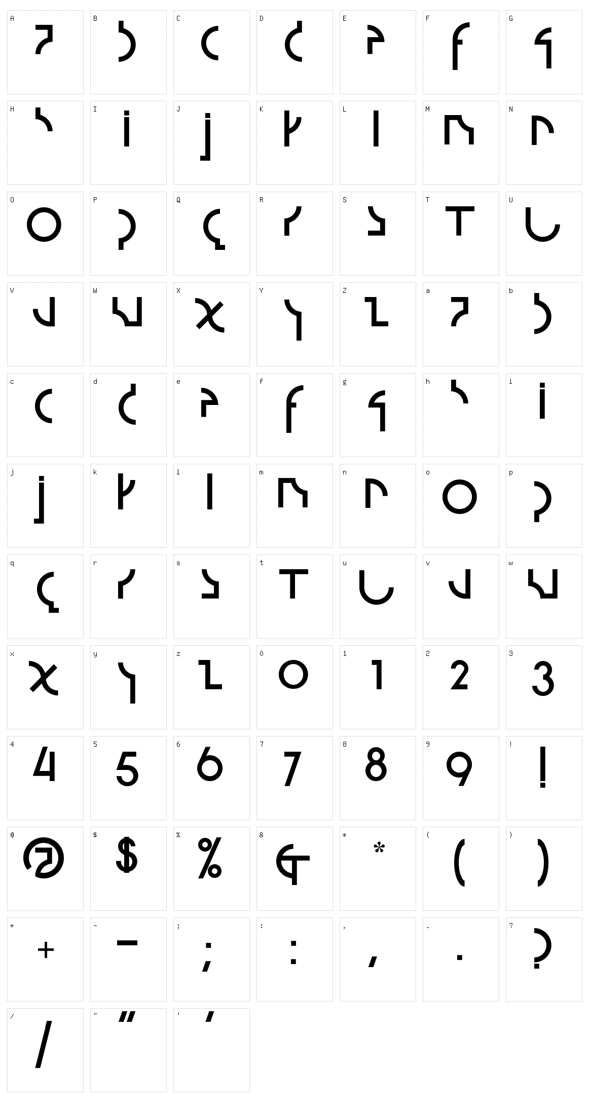 Strzeminski Character Set
