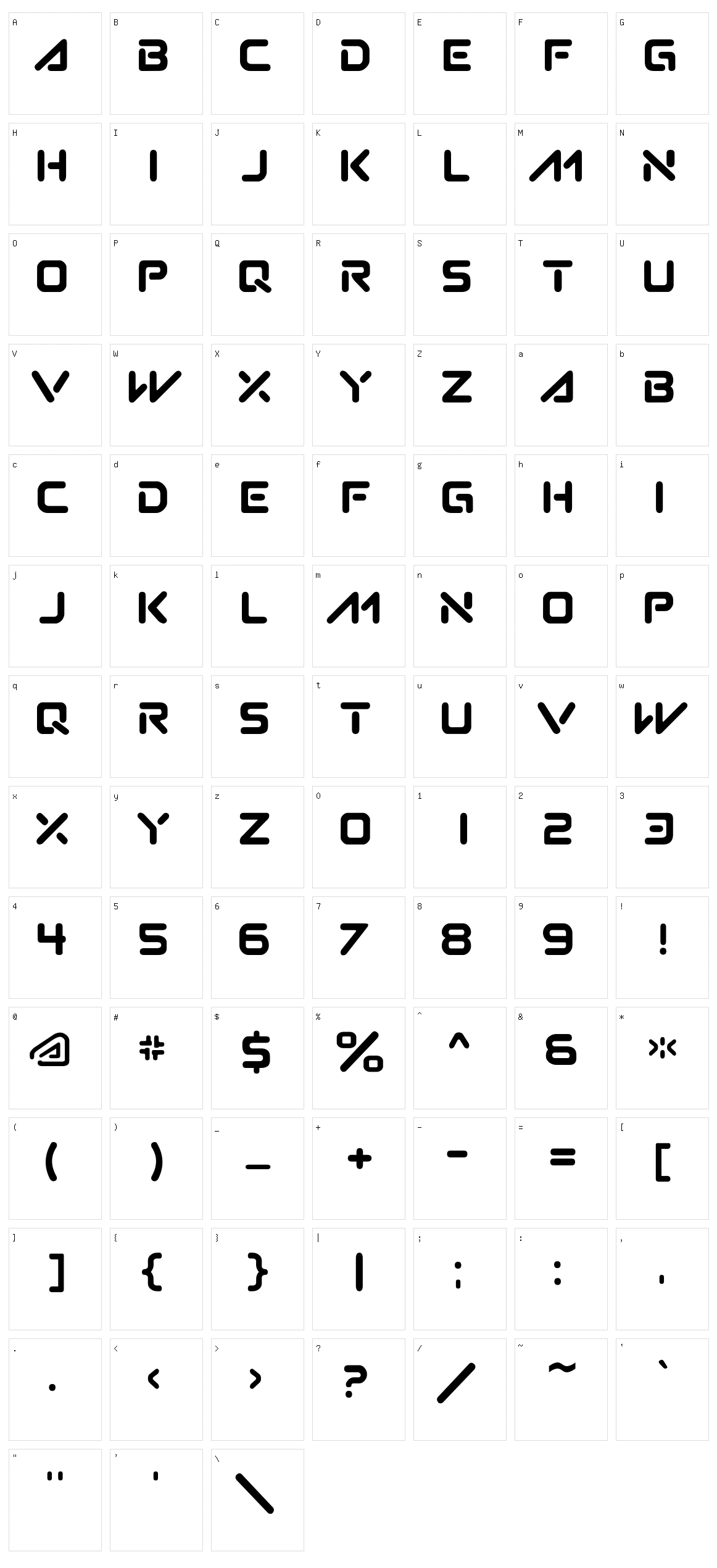 Subatomic Tsoonami Character Set