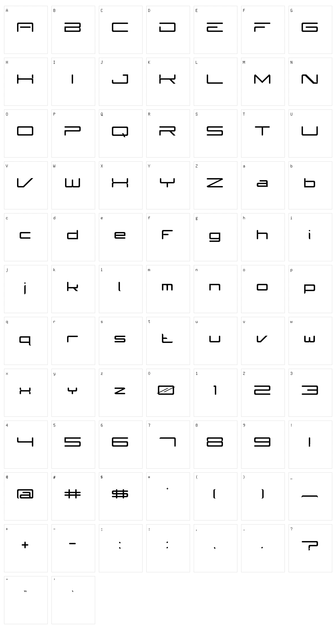 SubZer0 Character Set