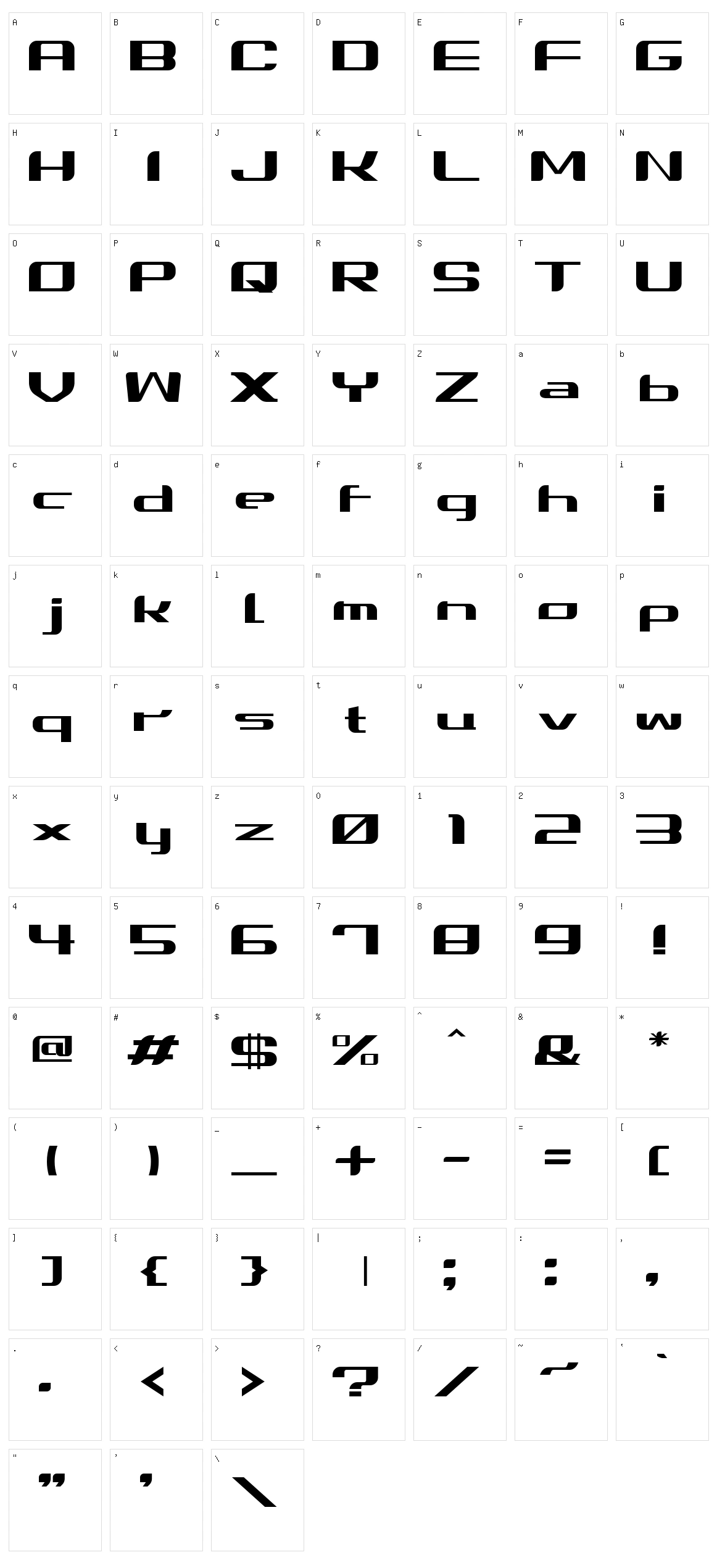 Summercamp Character Set
