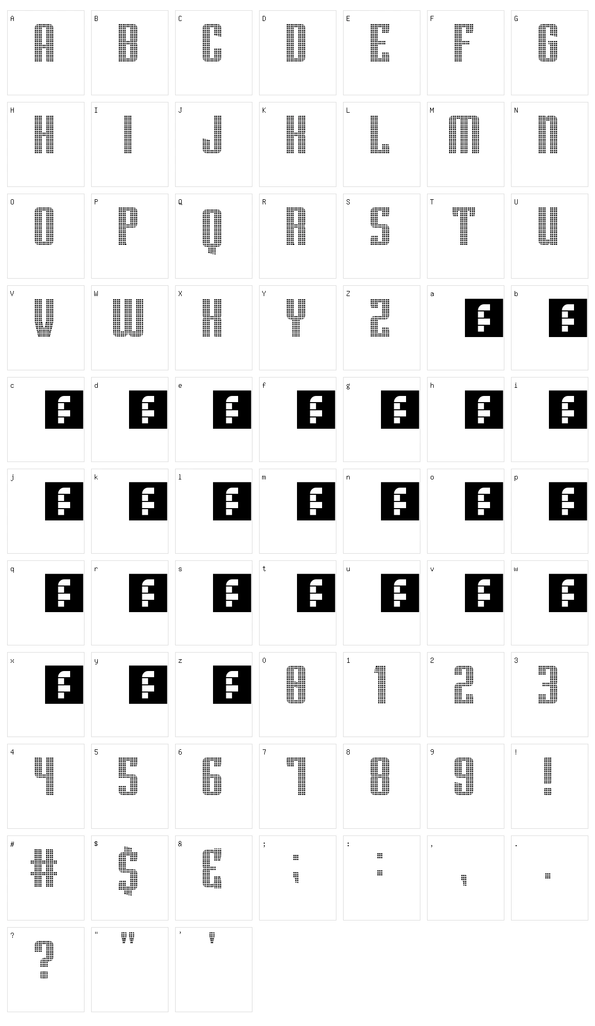 Superguns Character Set