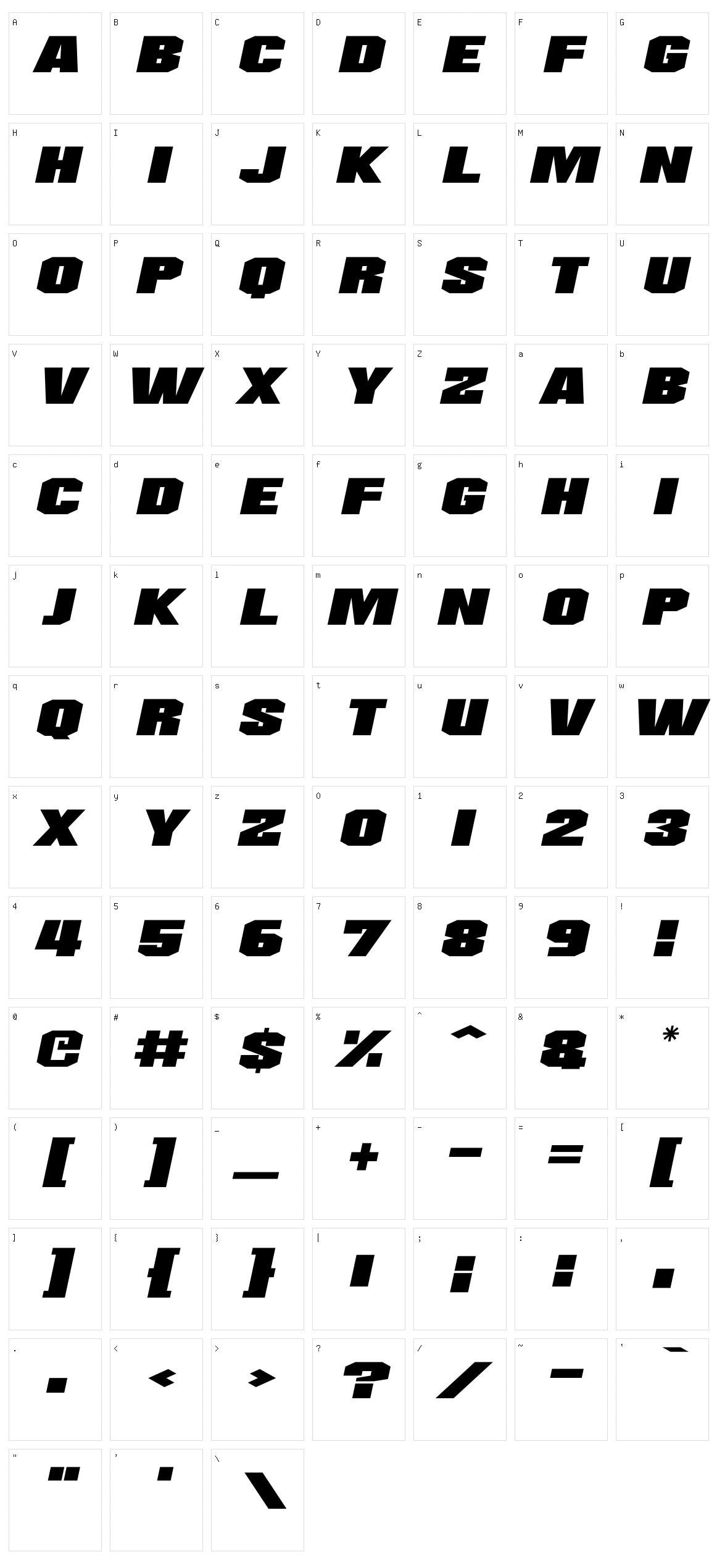 Supernovas Character Set