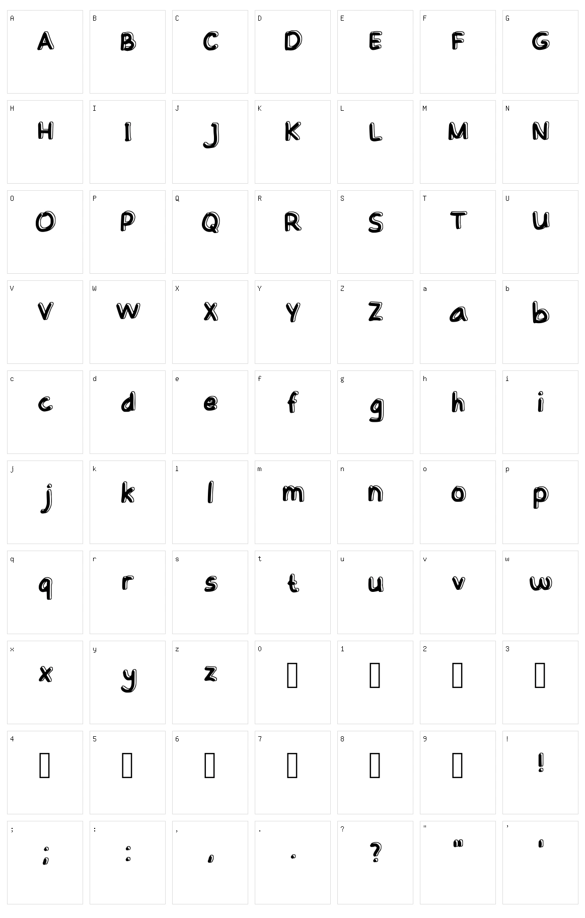 Aesthetic Character Set