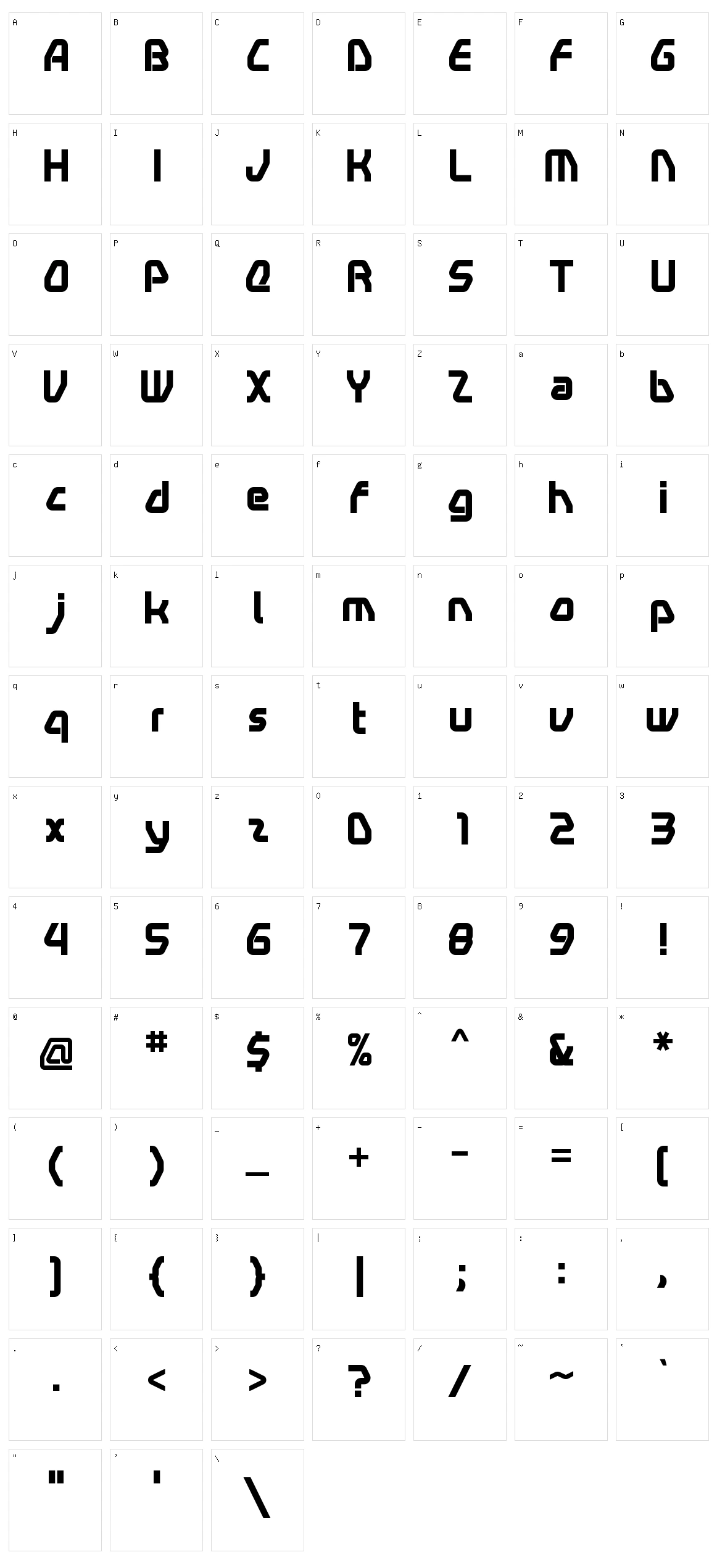 Swerve Character Set