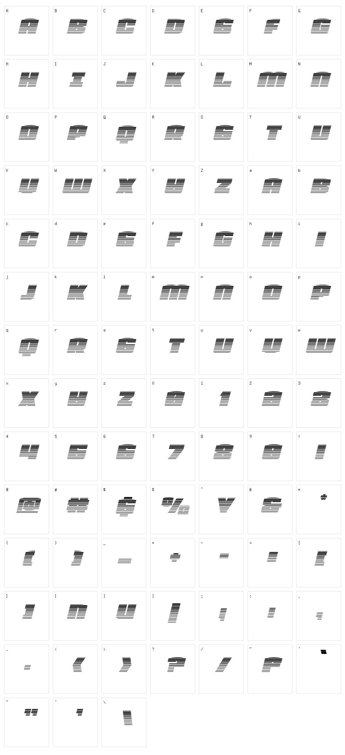 Team Galaxy Character Set