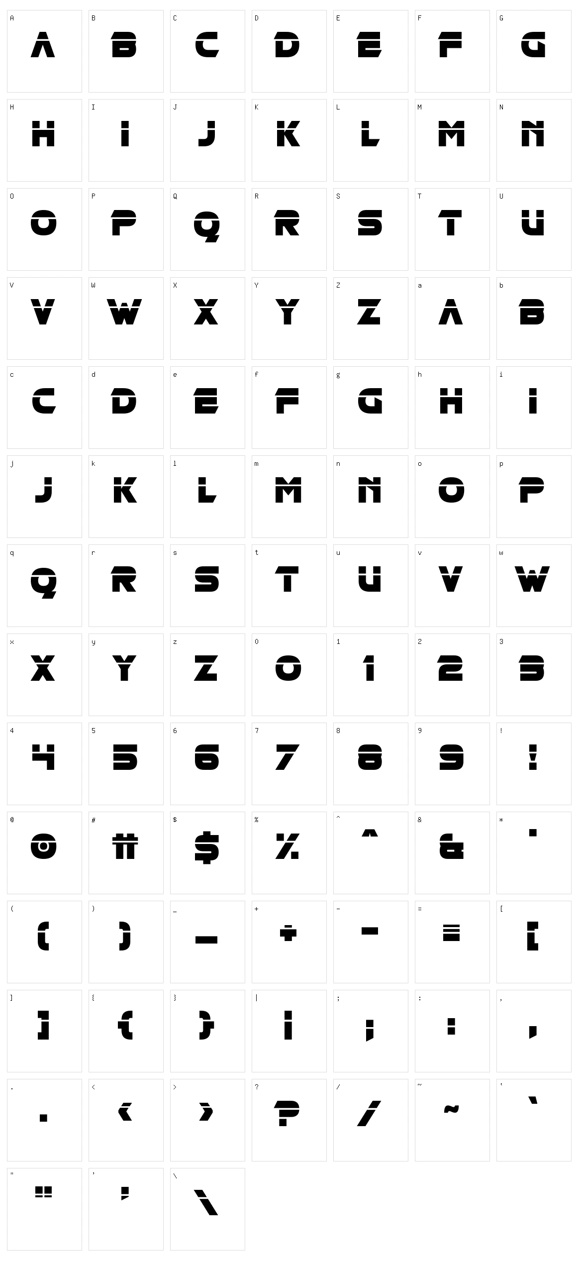 Tears in Rain Character Set